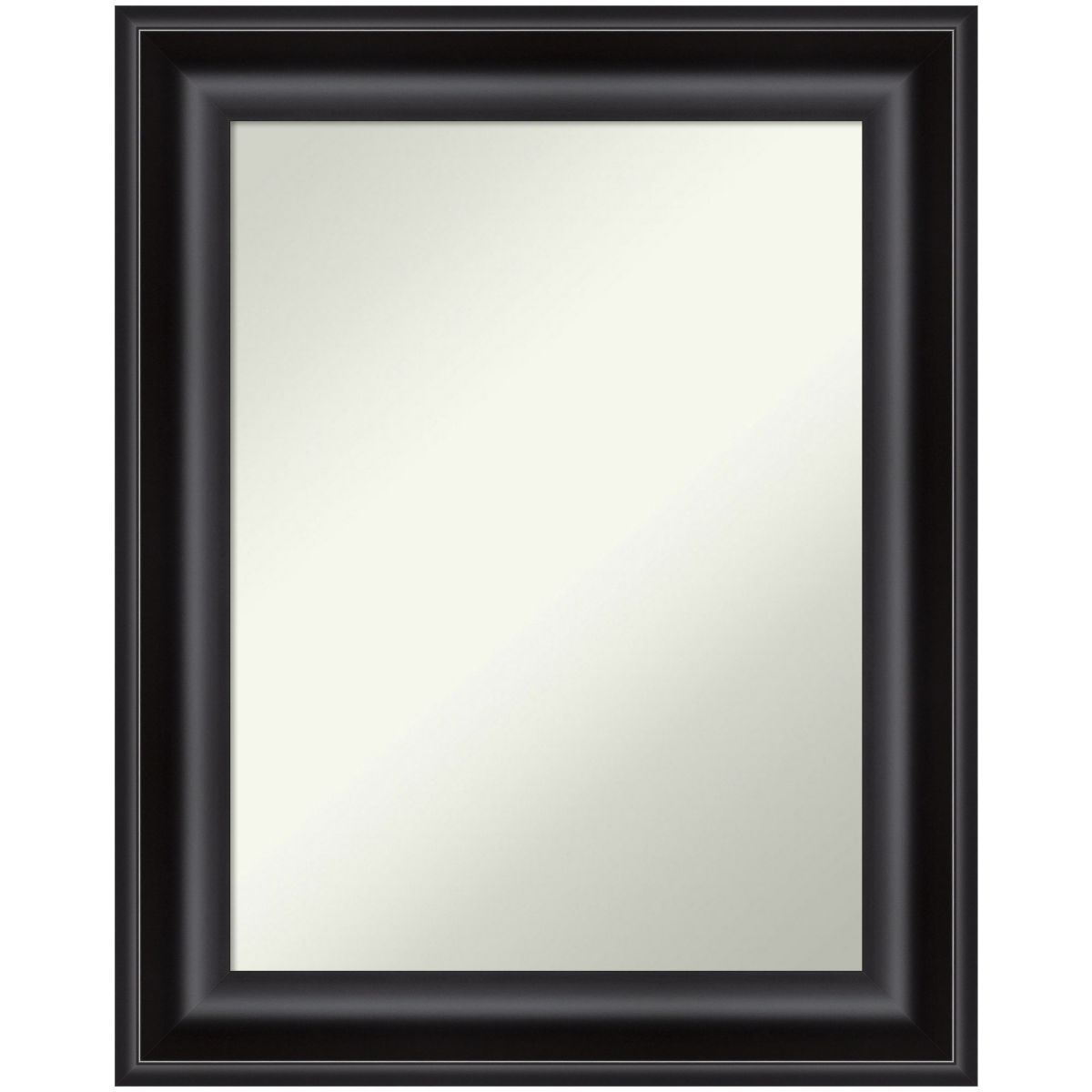 Grand Black Non-Beveled Framed Bathroom Wall Mirror