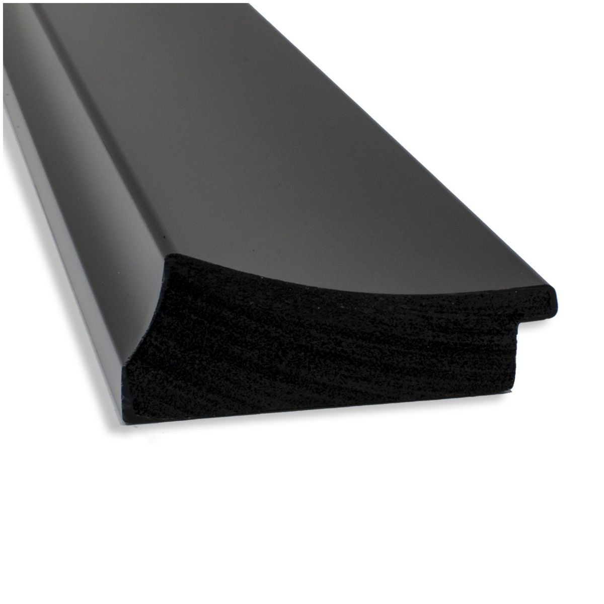 Grand Black Non-Beveled Framed Bathroom Wall Mirror