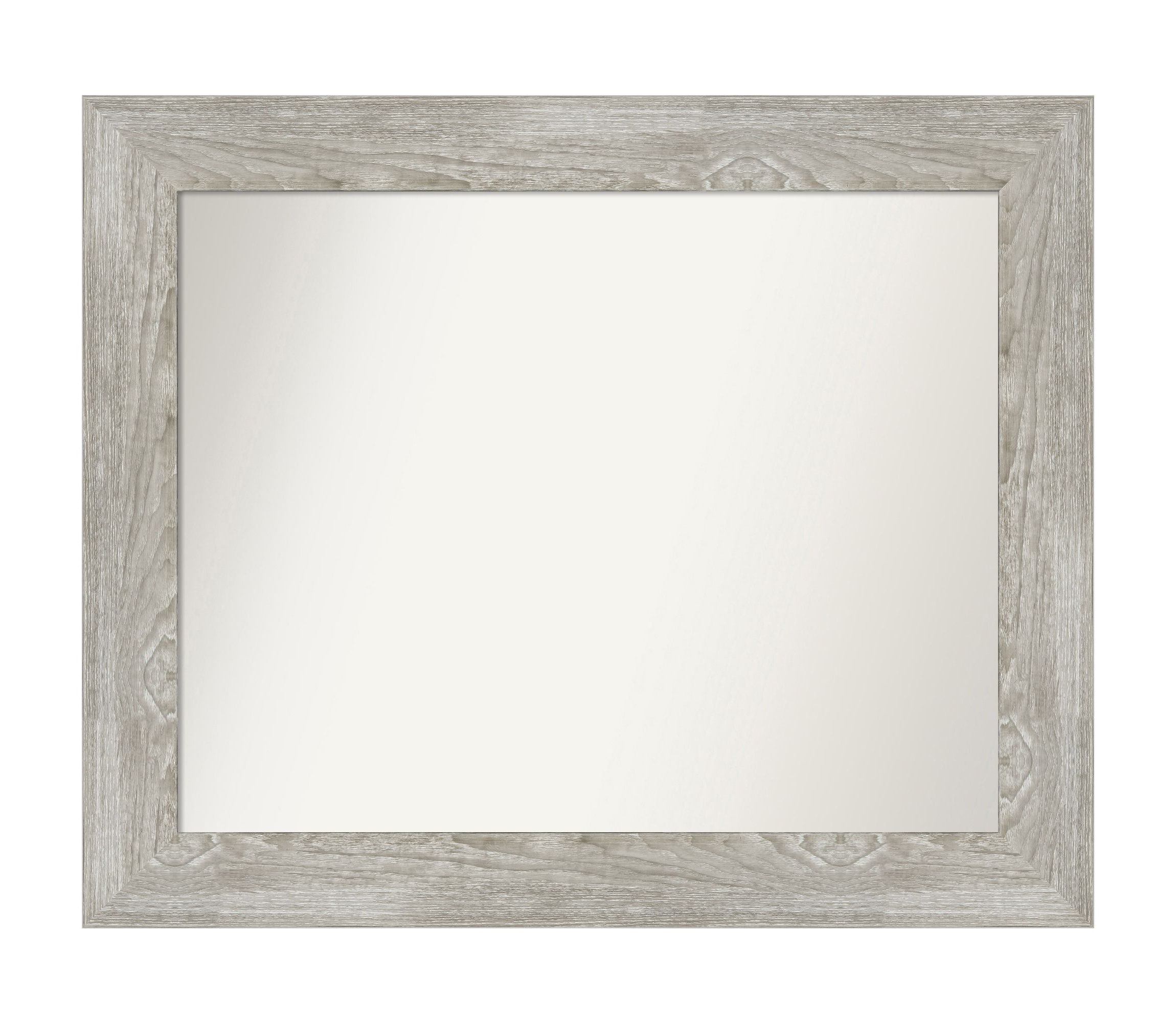 Dove Greywash Non-Beveled Framed Bathroom Wall Mirror