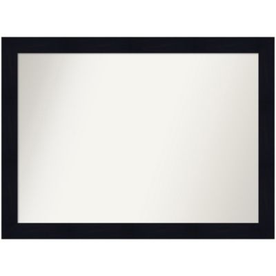 Amanti Art Shiplap Navy Non-Beveled Wood Framed Bathroom Wall Mirror, Blue, Large