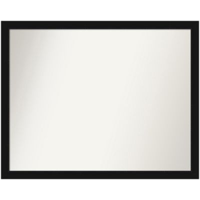 Amanti Art Avon Black Narrow Non-Beveled Framed Bathroom Wall Mirror, Large