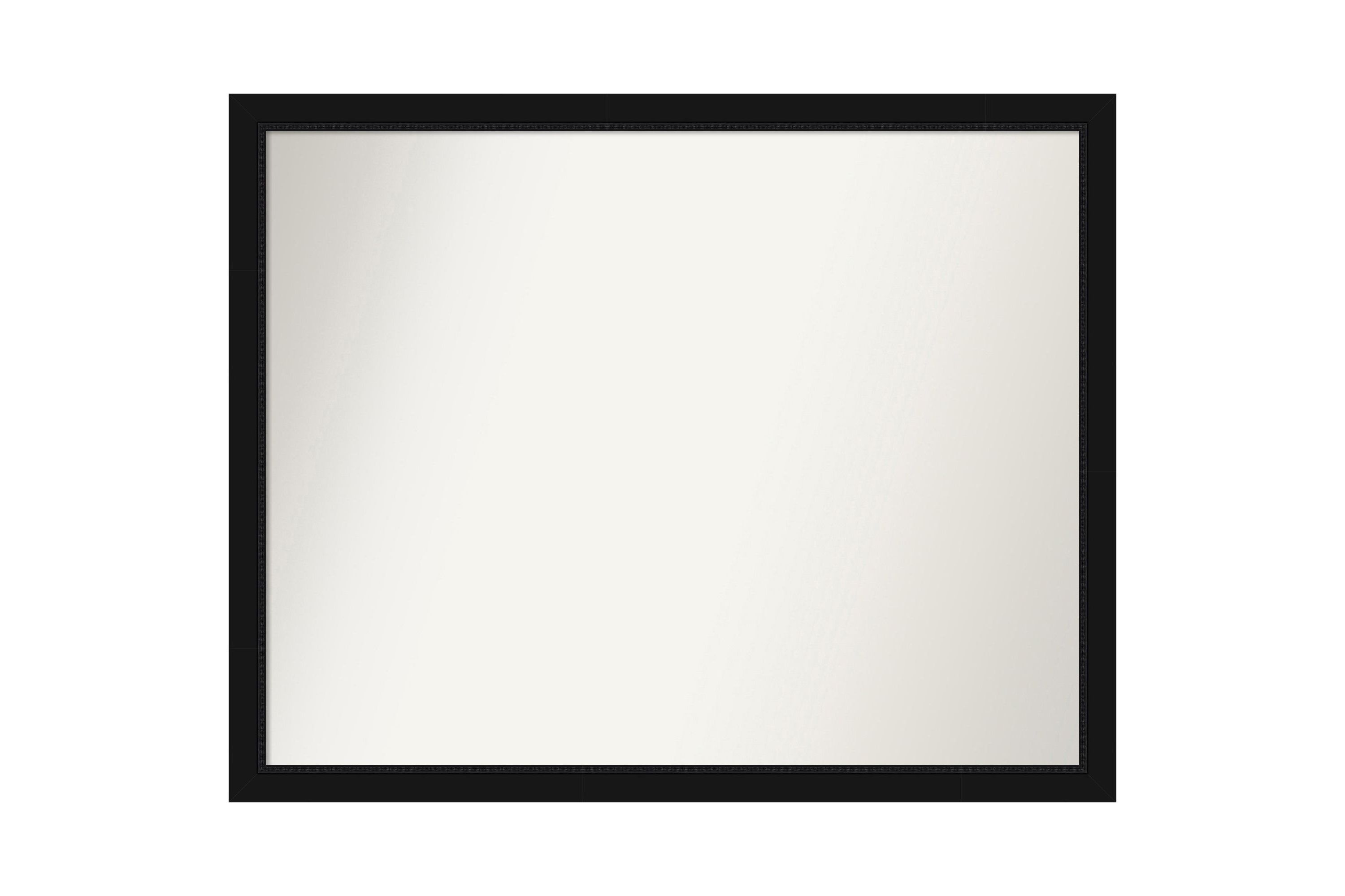 Avon Black Narrow Non-Beveled Framed Bathroom Wall Mirror