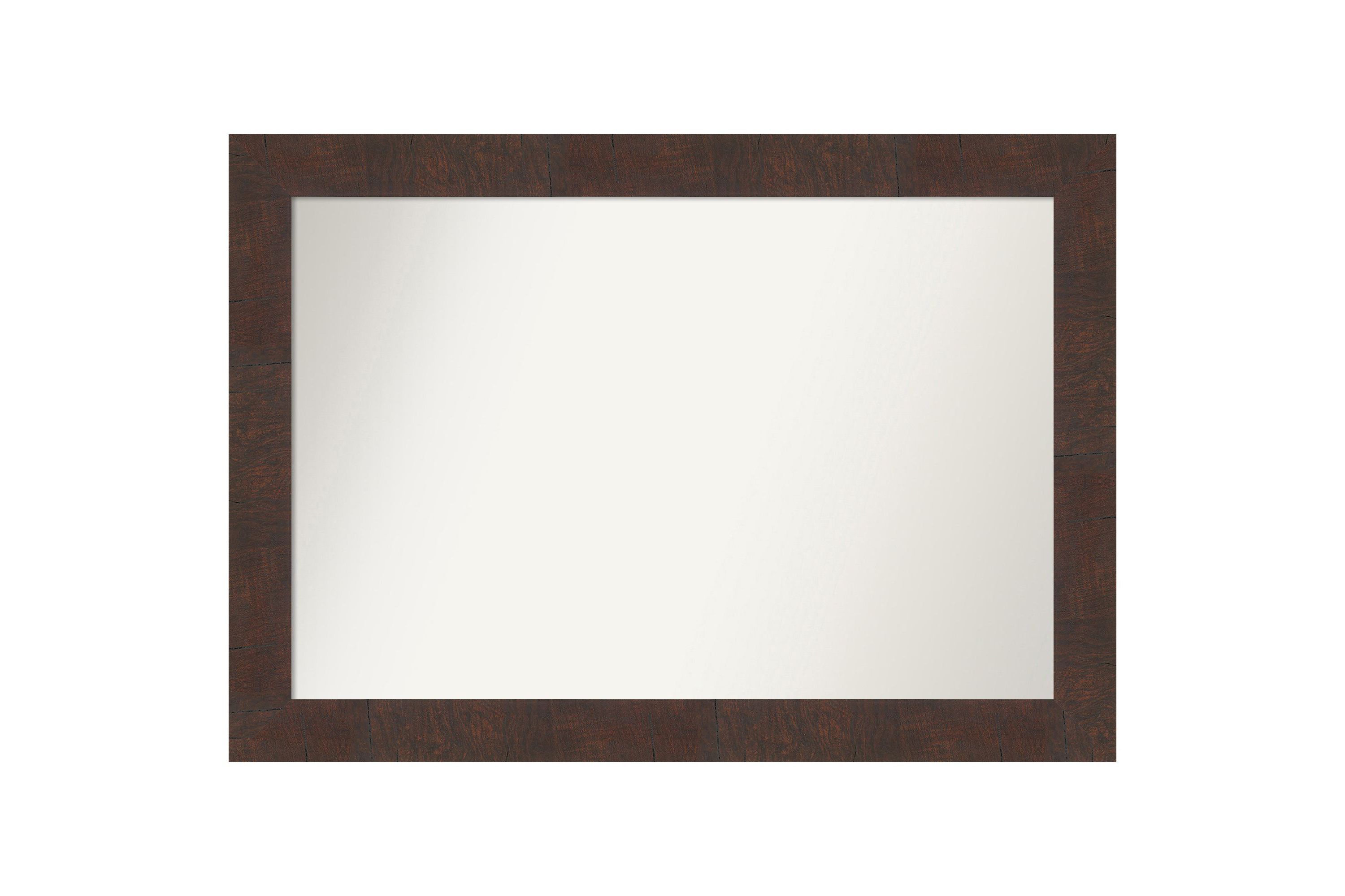 Wildwood Brown Non-Beveled Framed Bathroom Wall Mirror