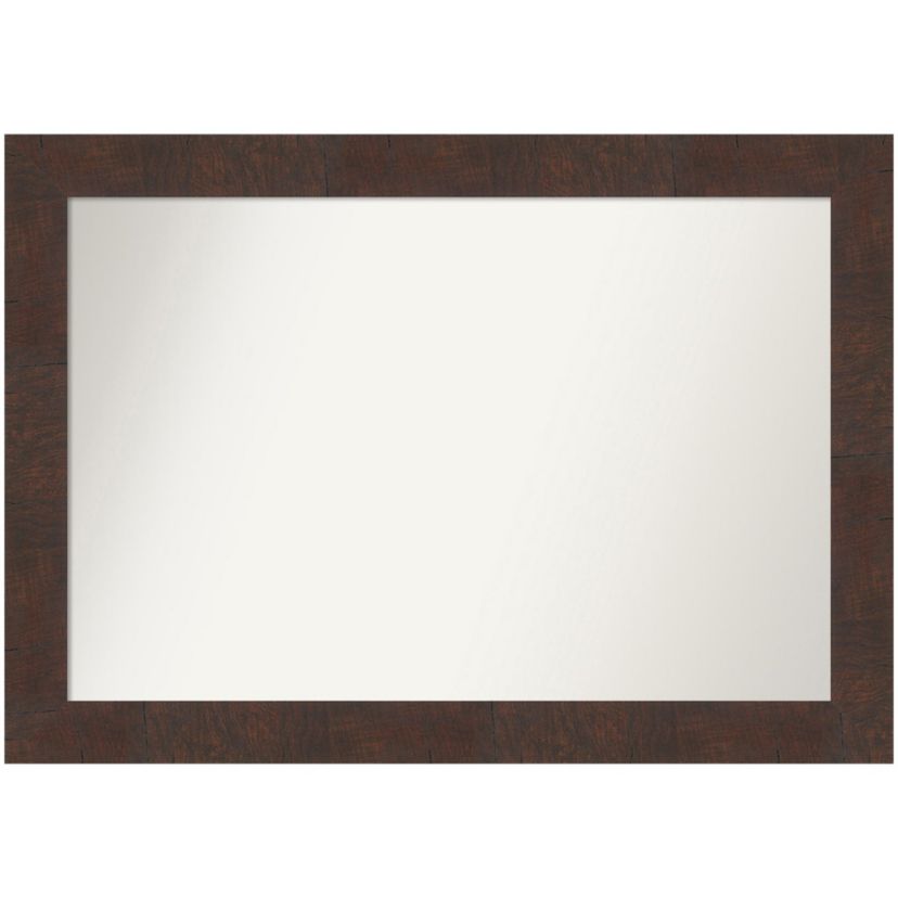 Wildwood Brown Non-Beveled Framed Bathroom Wall Mirror