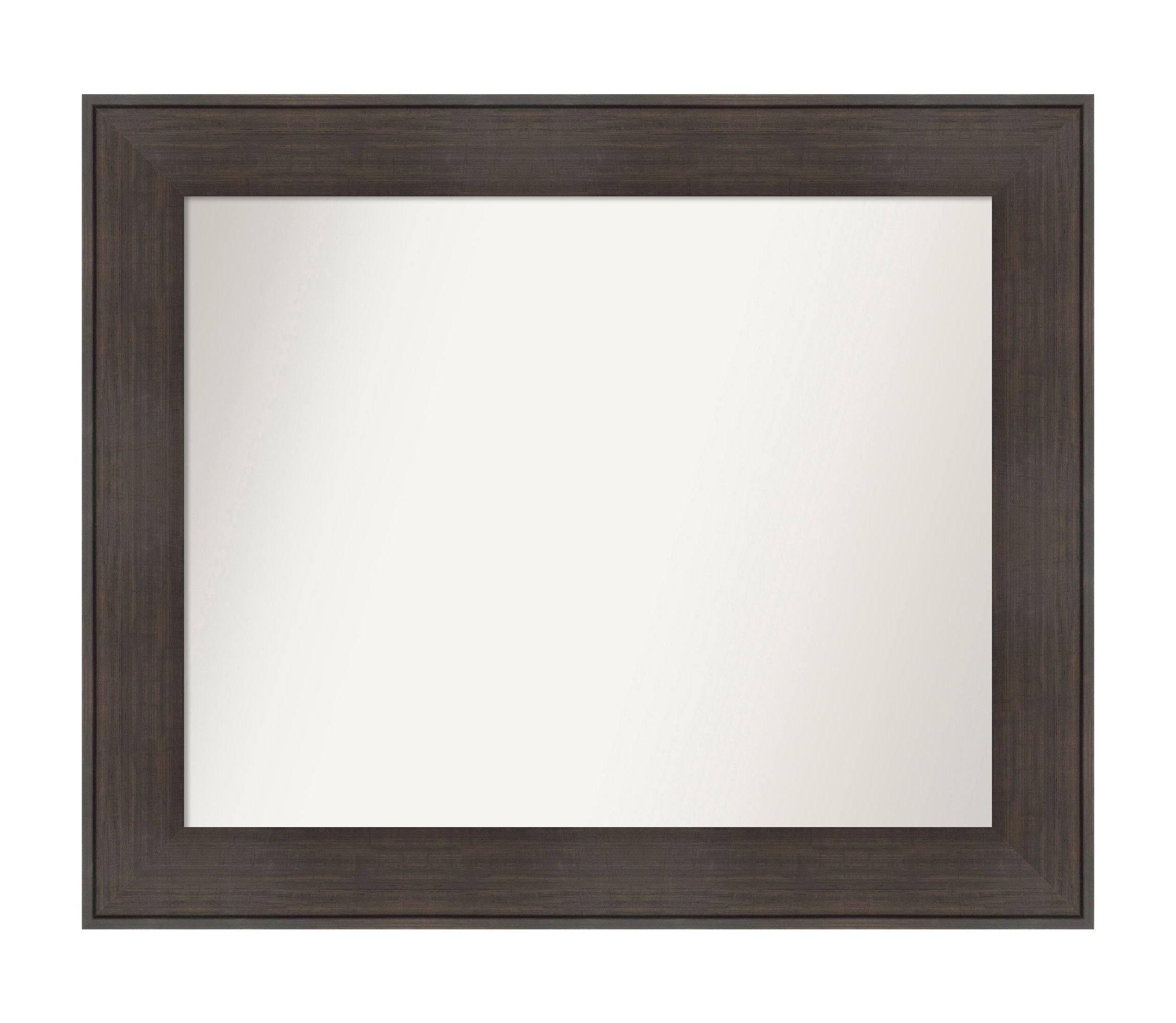William Rustic Woodgrain Non-Beveled Framed Bathroom Wall Mirror