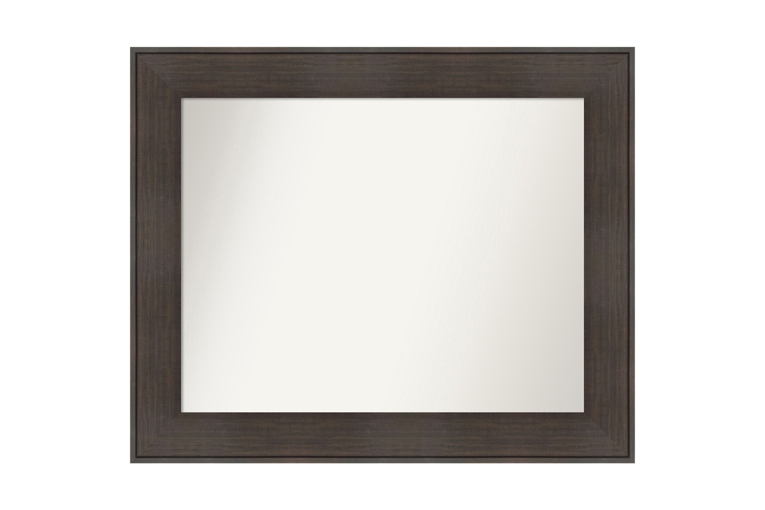 William Rustic Woodgrain Non-Beveled Framed Bathroom Wall Mirror
