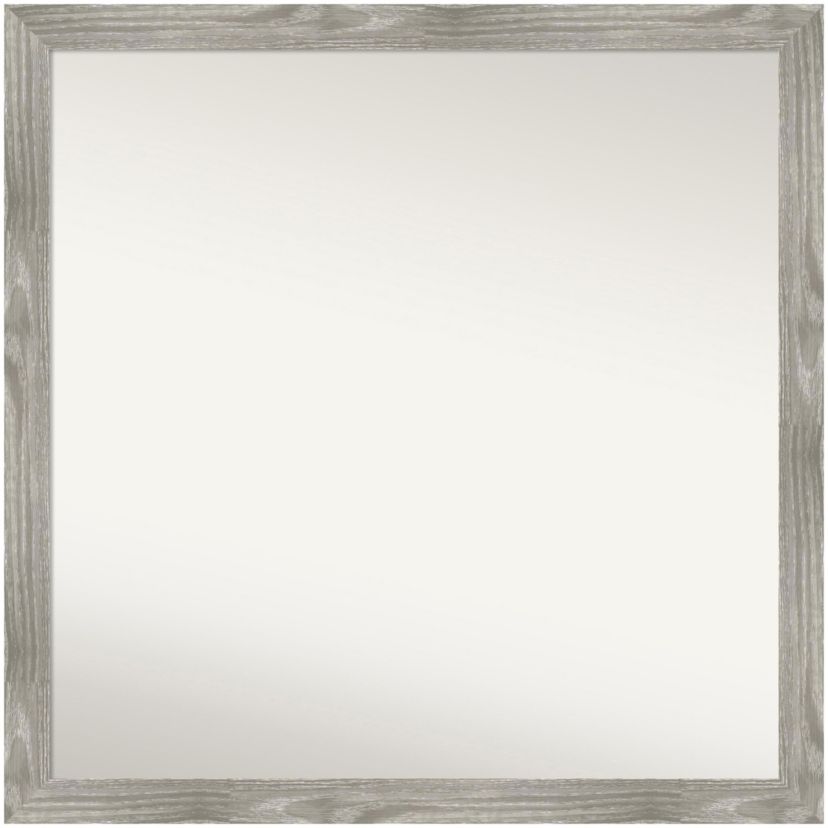 Dove Greywash Square Non-Beveled Framed Bathroom Wall Mirror