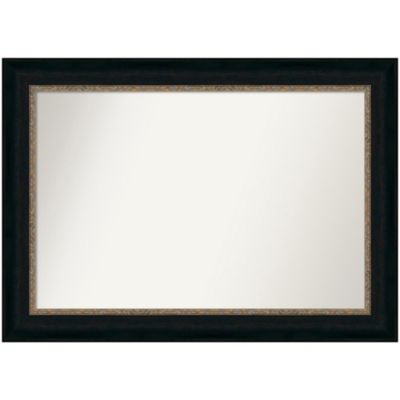 Amanti Art Paragon Bronze Non-Beveled Framed Bathroom Wall Mirror, Brown, Large