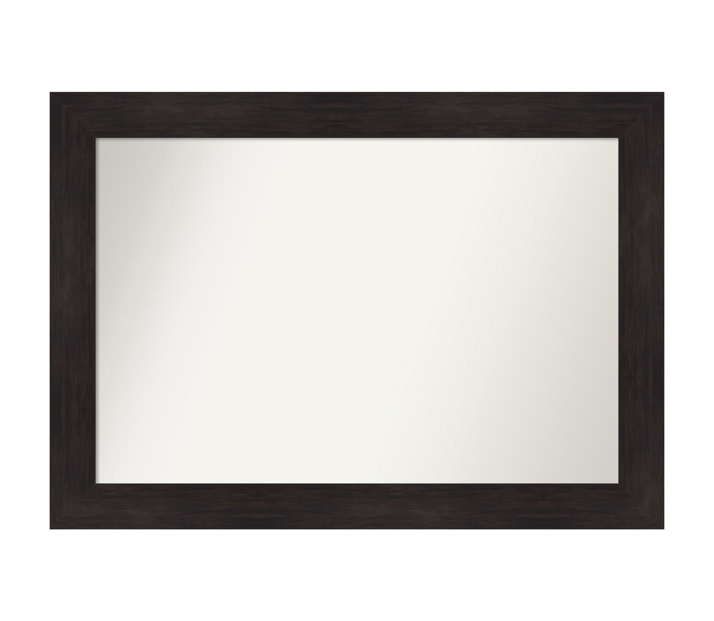 Furniture Espresso Non-Beveled Framed Bathroom Wall Mirror