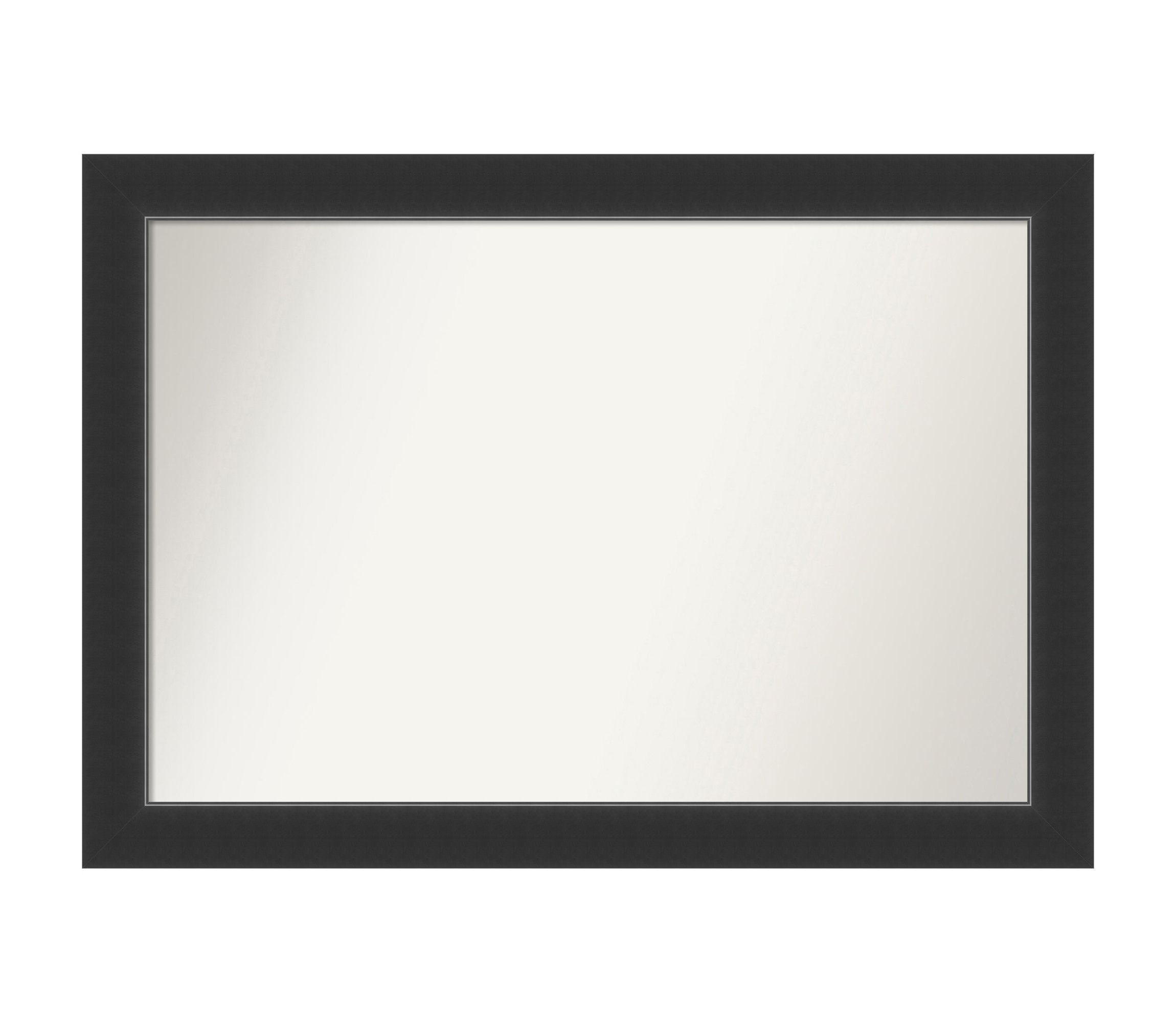 Corvino Black Non-Beveled Wood Framed Bathroom Wall Mirror