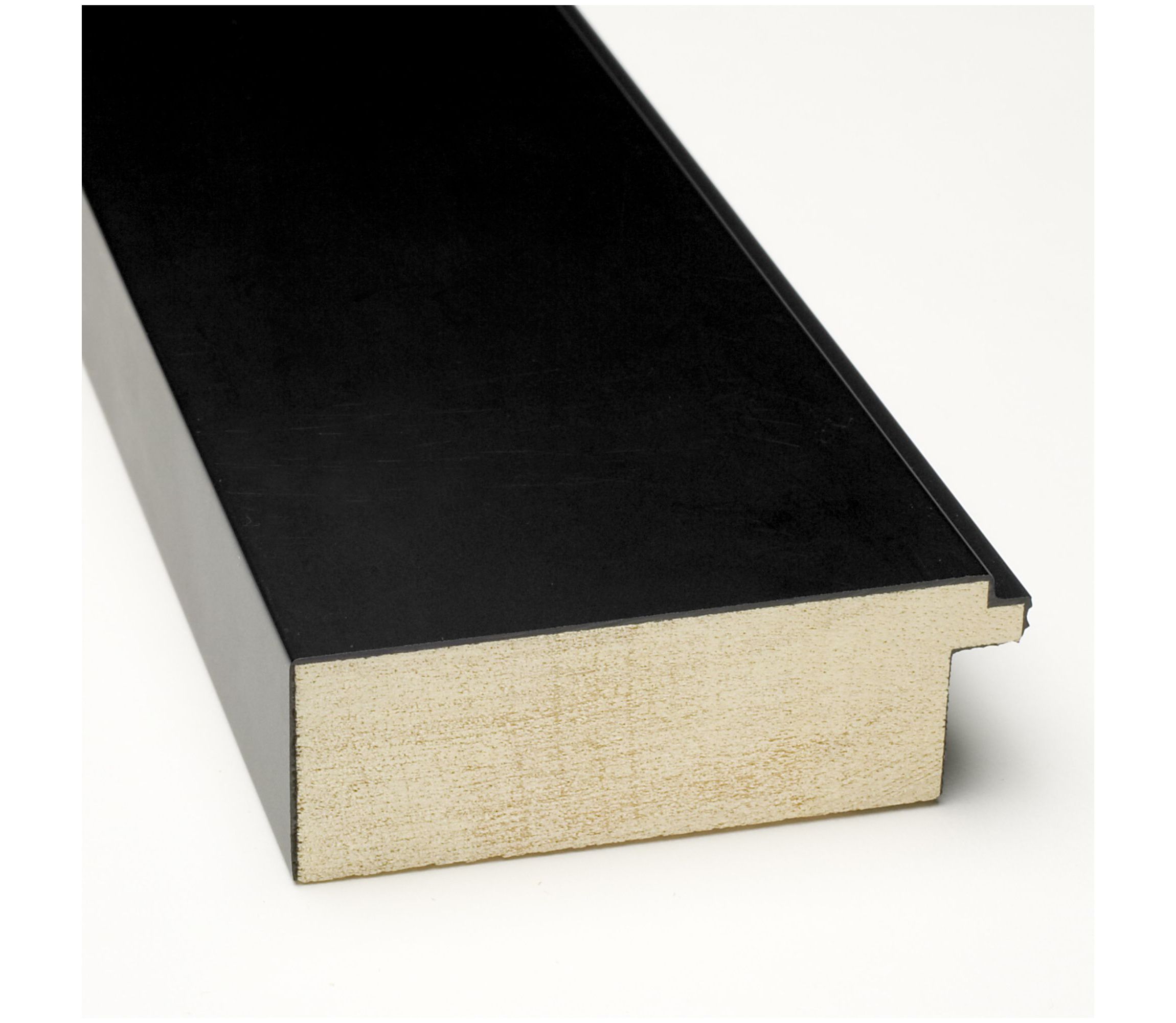 Corvino Black Non-Beveled Wood Framed Bathroom Wall Mirror