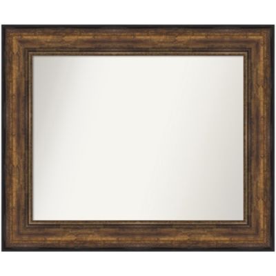 Amanti Art Ballroom Bronze Non-Beveled Framed Bathroom Wall Mirror, Large