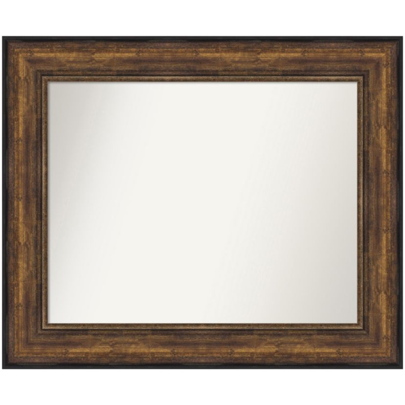 Ballroom Bronze Non-Beveled Framed Bathroom Wall Mirror