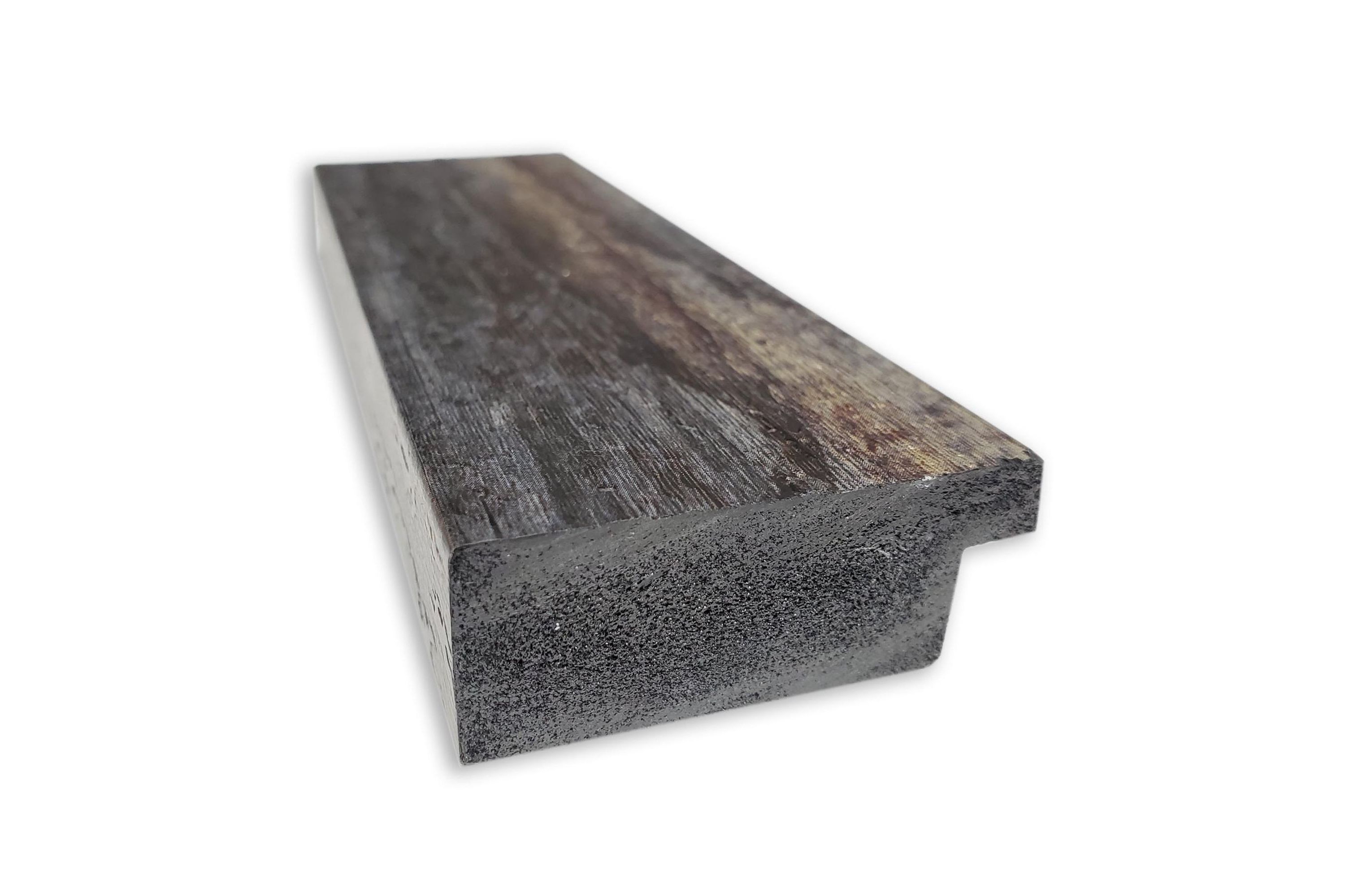 Bark Rustic Char Narrow Non-Beveled Framed Bathroom Wall Mirror