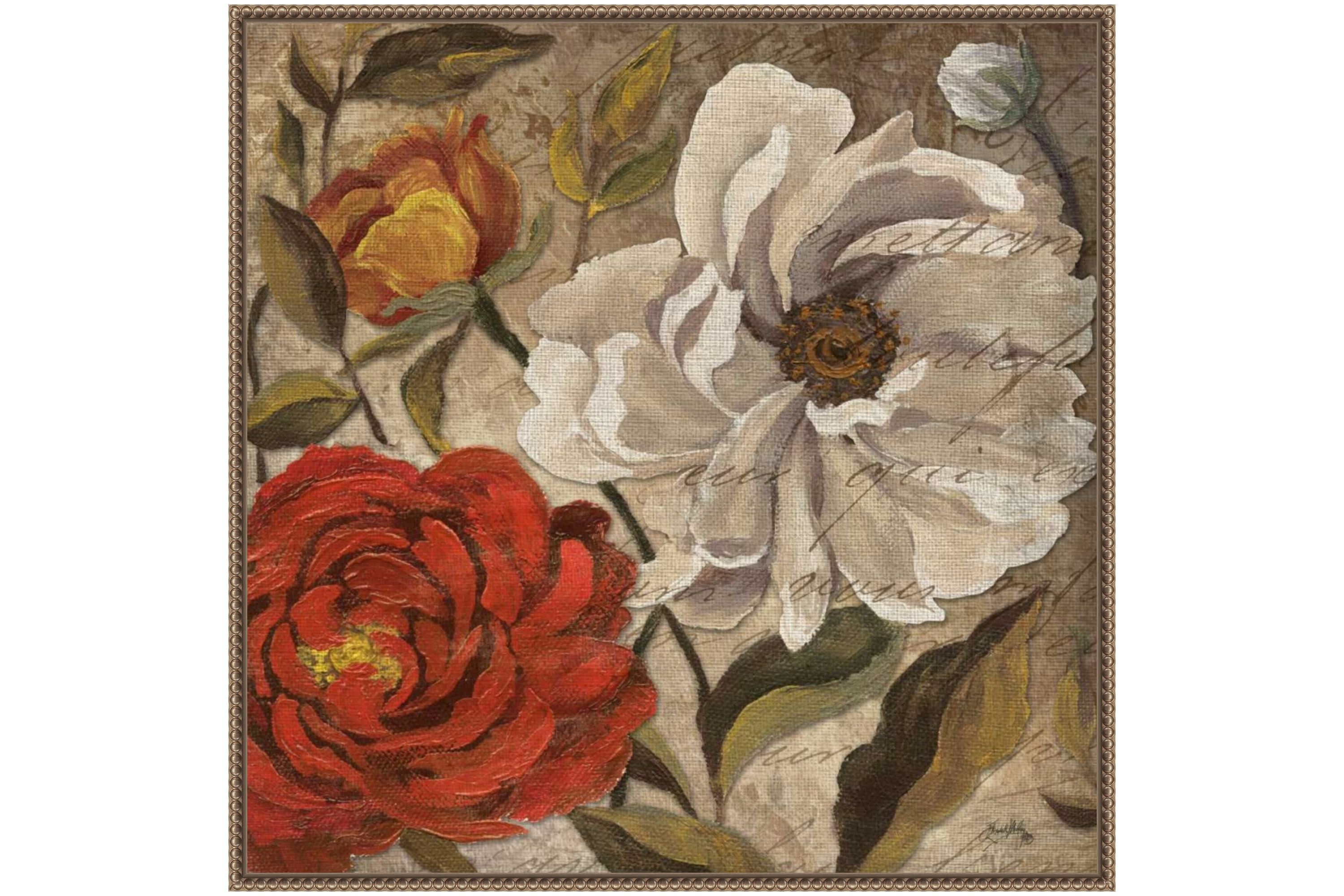 Versailles Bouquet II Framed Canvas Wall Art Print