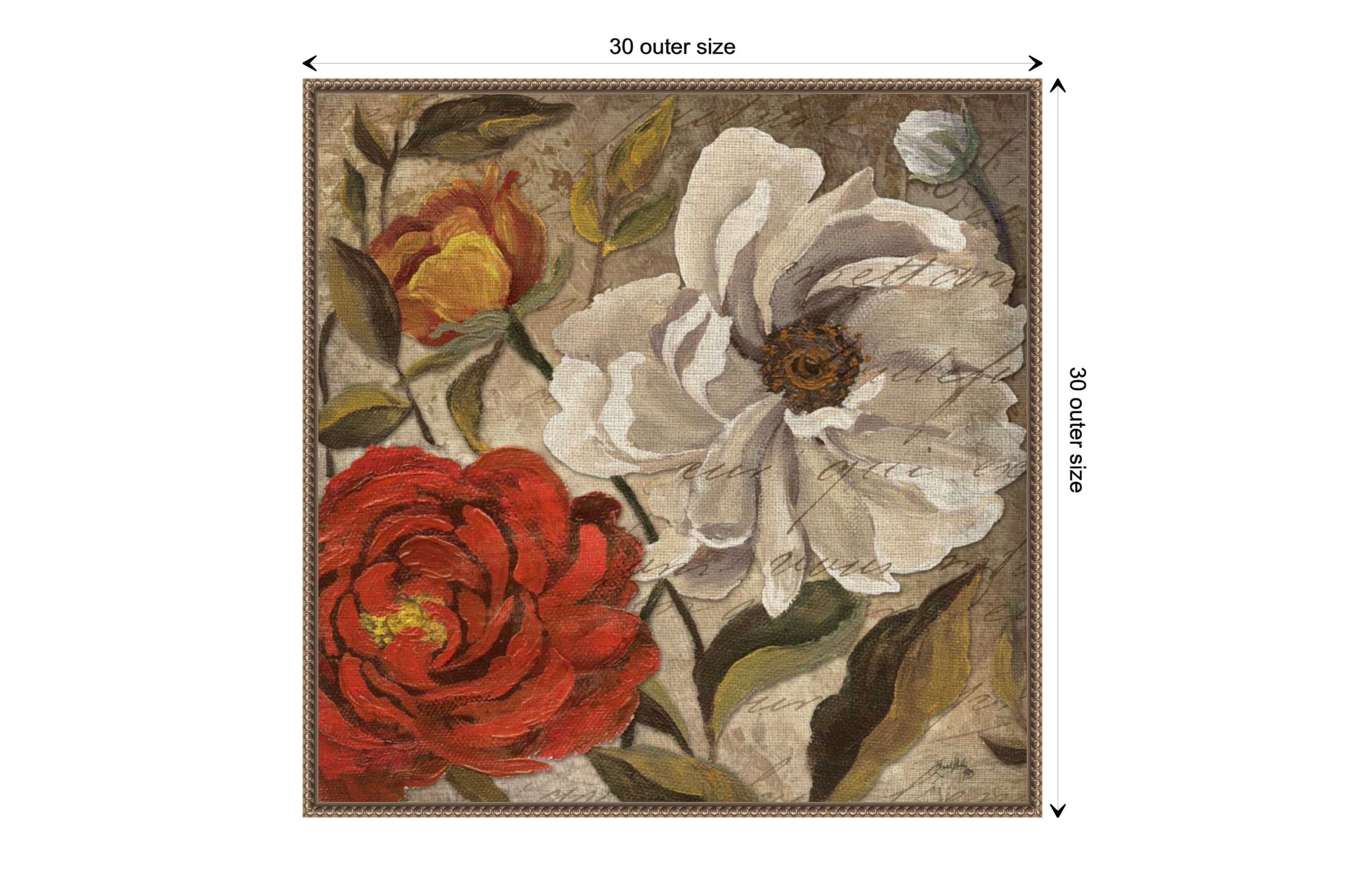 Versailles Bouquet II Framed Canvas Wall Art Print