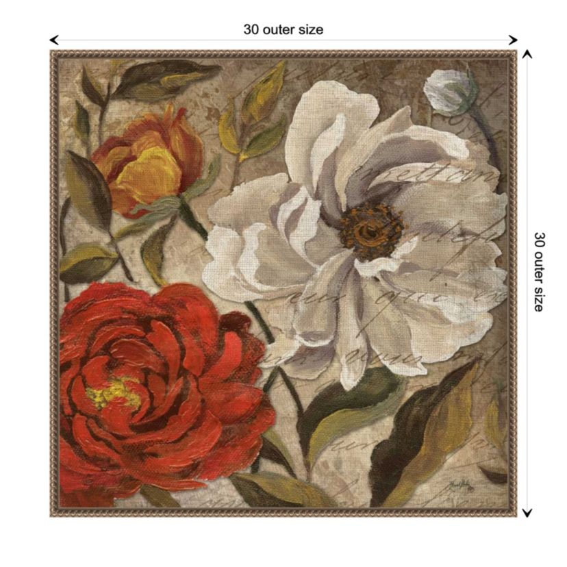 Versailles Bouquet II Framed Canvas Wall Art Print
