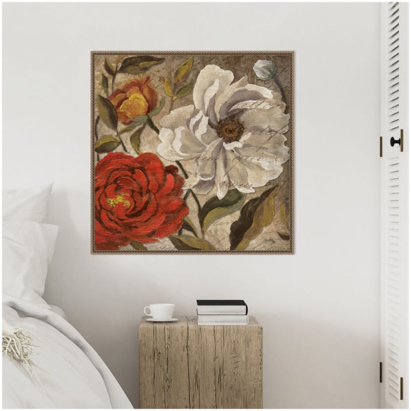 Versailles Bouquet II Framed Canvas Wall Art Print
