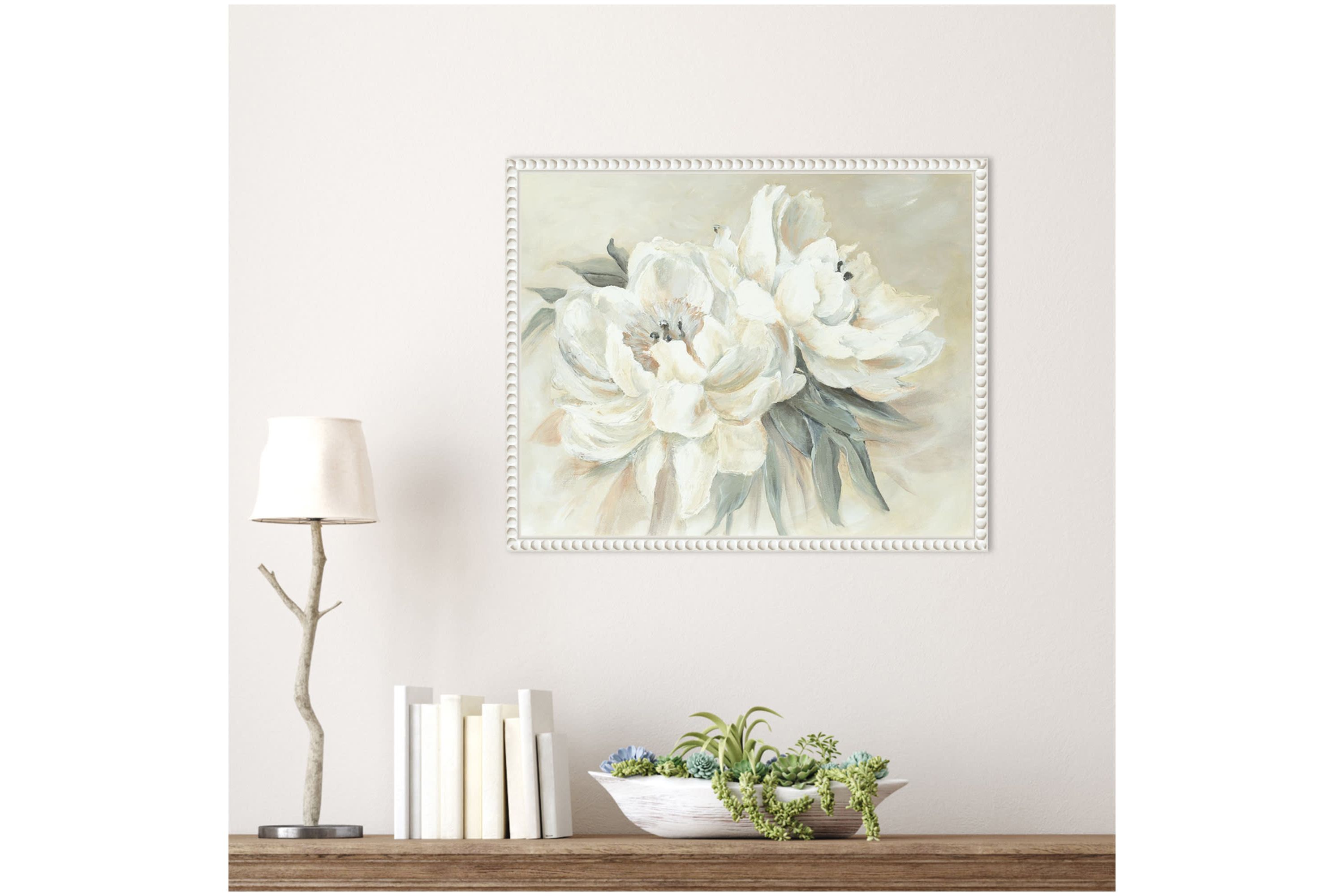 Soft Bouquet Framed Canvas Wall Art Print