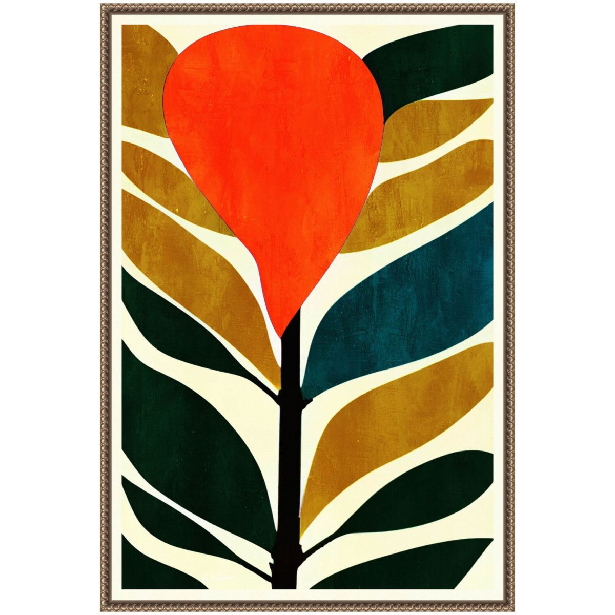 Abstract Flower No.3 Framed Canvas Wall Art Print