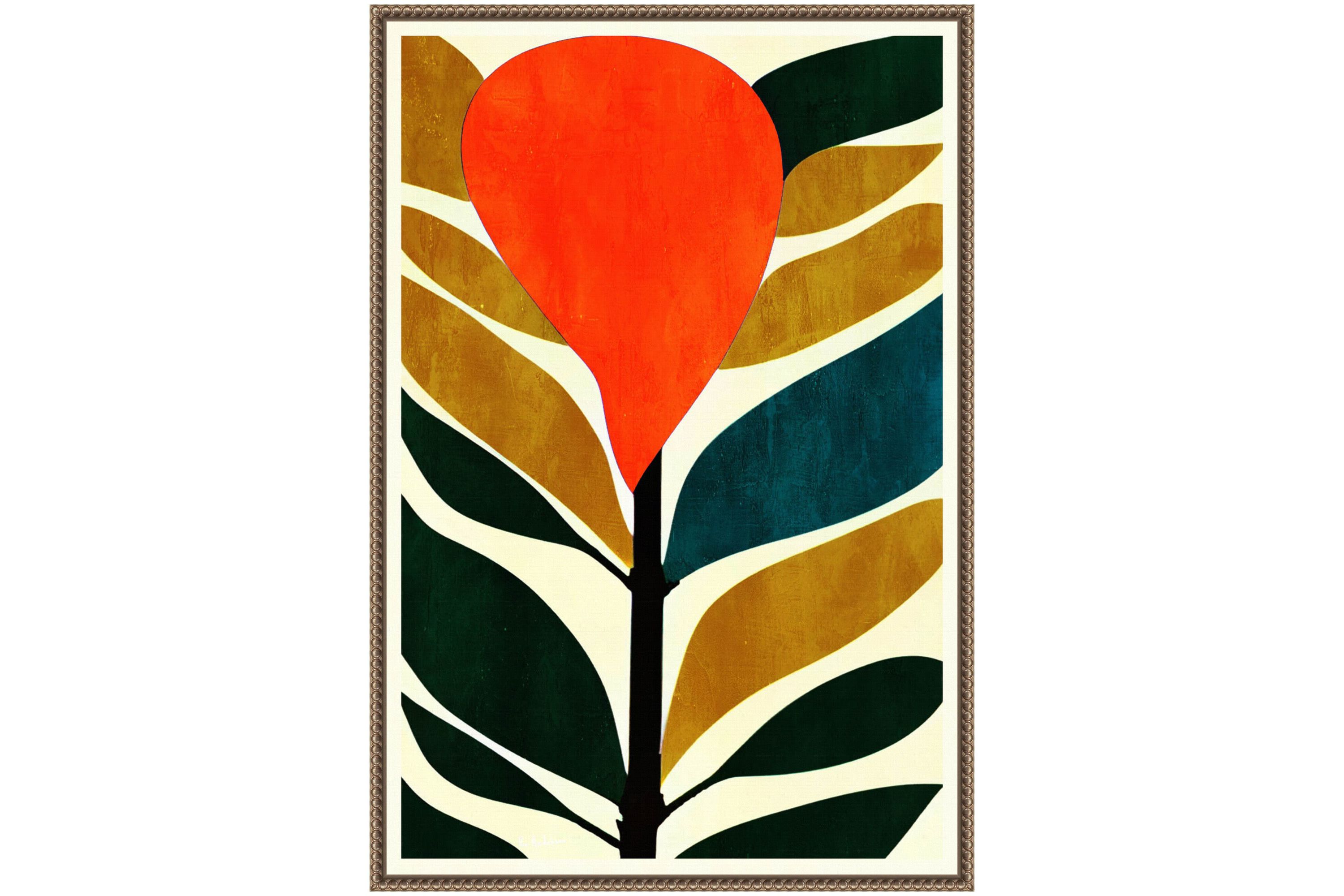 Abstract Flower No.3 Framed Canvas Wall Art Print