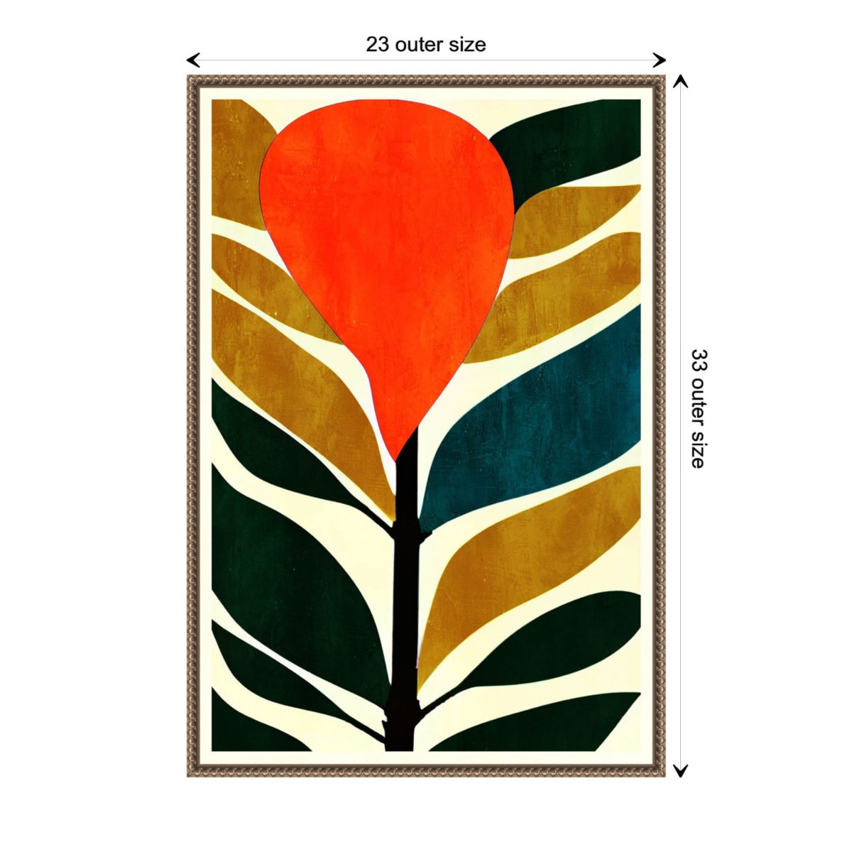 Abstract Flower No.3 Framed Canvas Wall Art Print