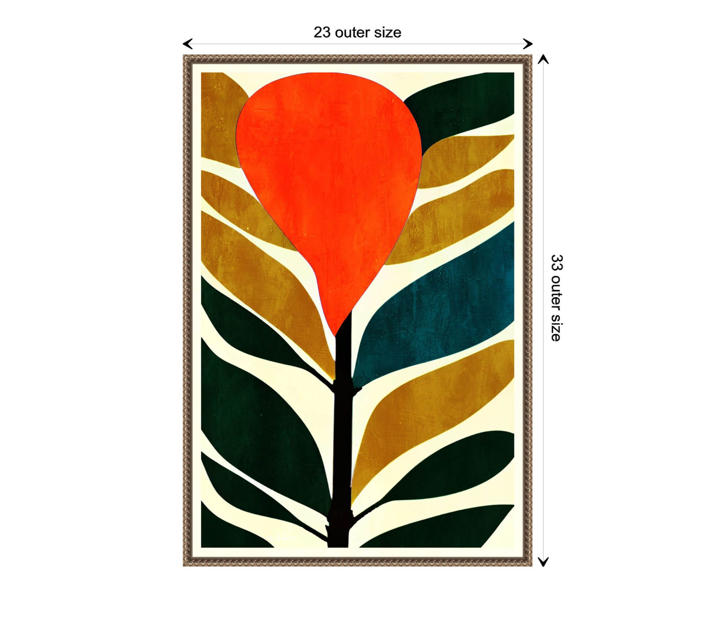 Abstract Flower No.3 Framed Canvas Wall Art Print