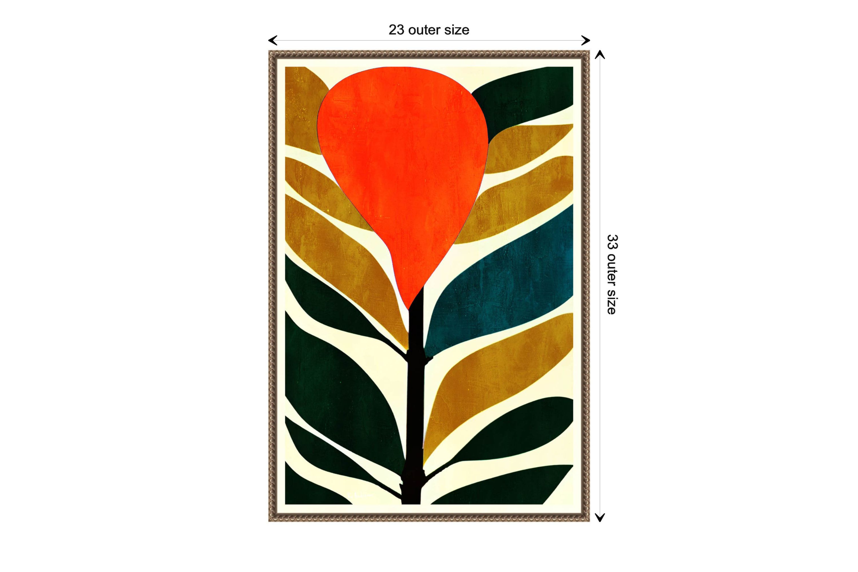 Abstract Flower No.3 Framed Canvas Wall Art Print