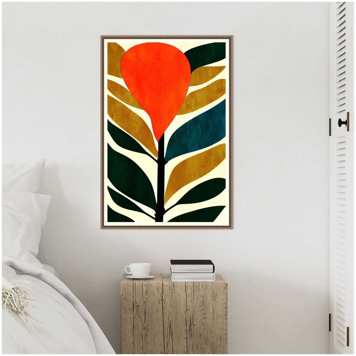 Abstract Flower No.3 Framed Canvas Wall Art Print