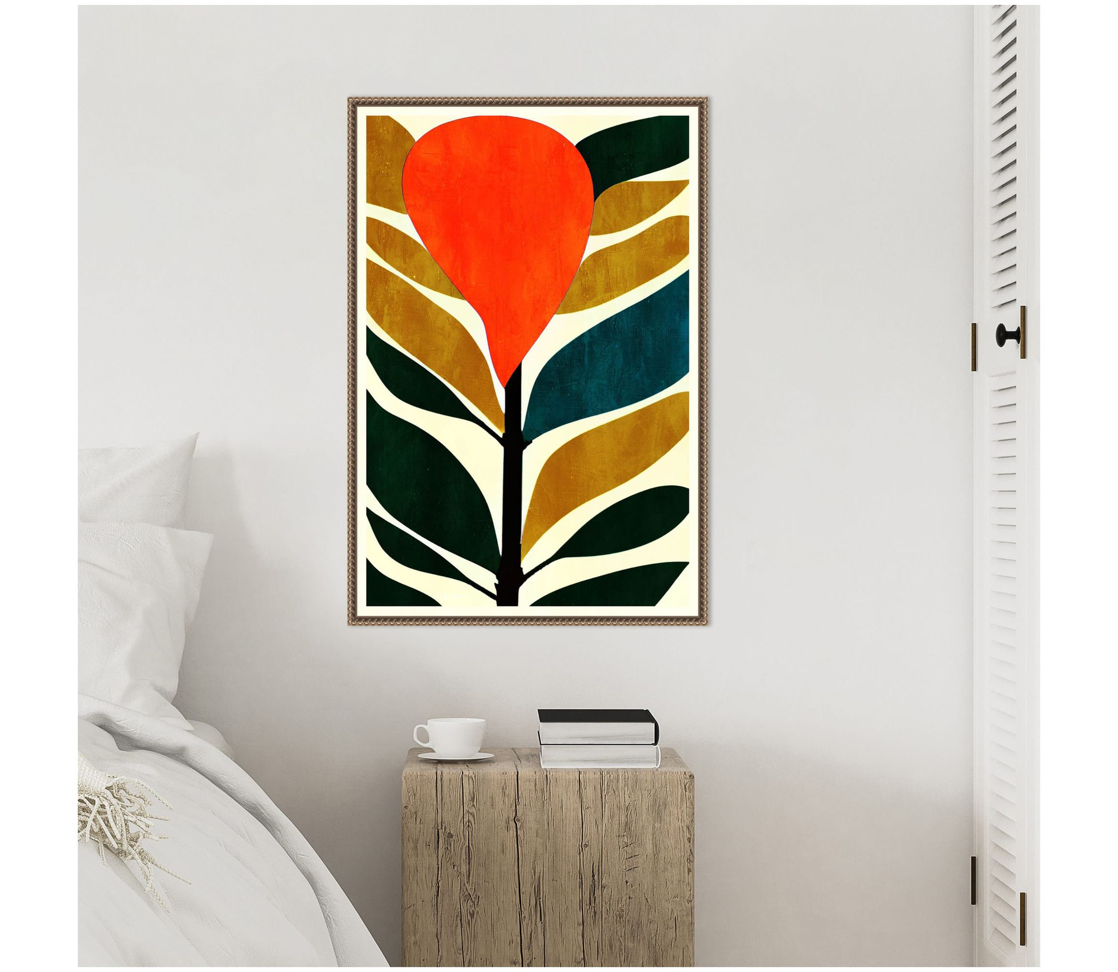 Abstract Flower No.3 Framed Canvas Wall Art Print
