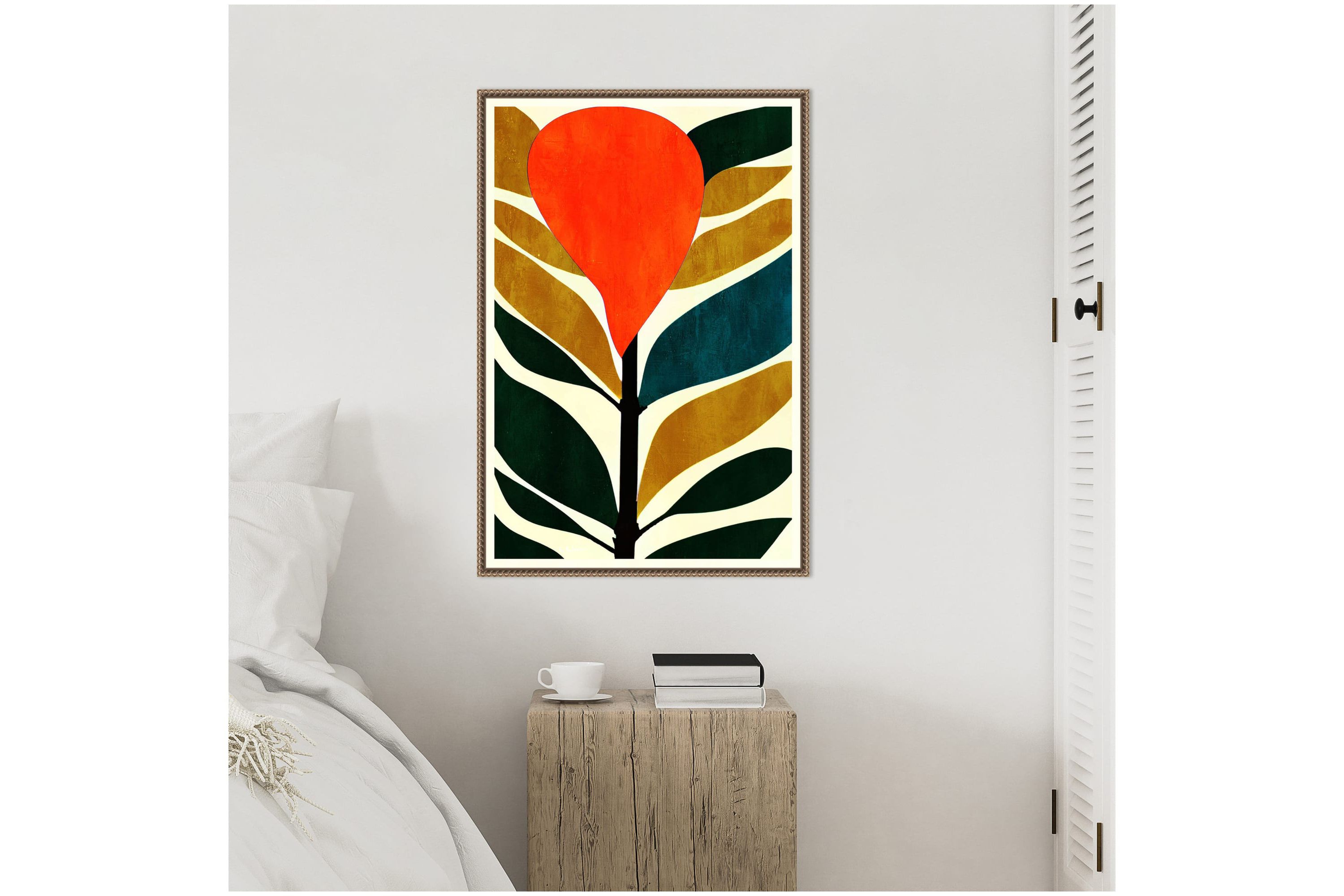 Abstract Flower No.3 Framed Canvas Wall Art Print