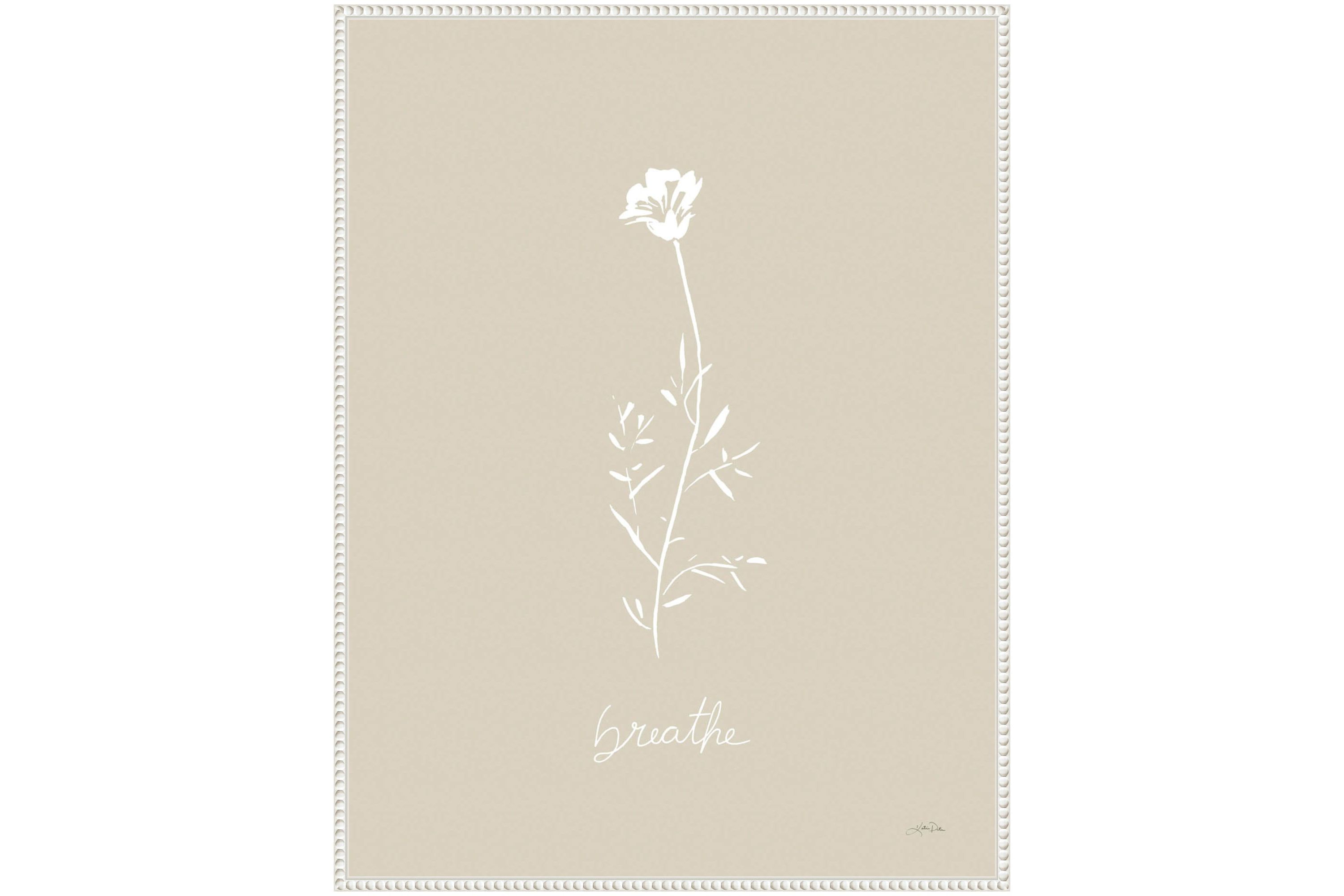 Delicate Wildflowers IV Framed Canvas Wall Art Print