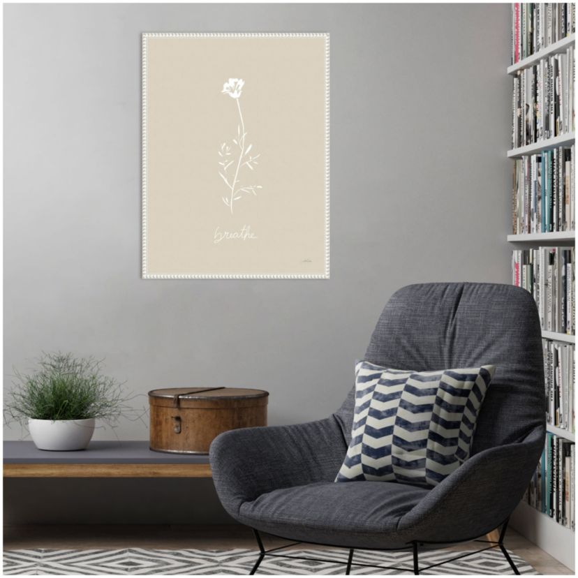 Delicate Wildflowers IV Framed Canvas Wall Art Print