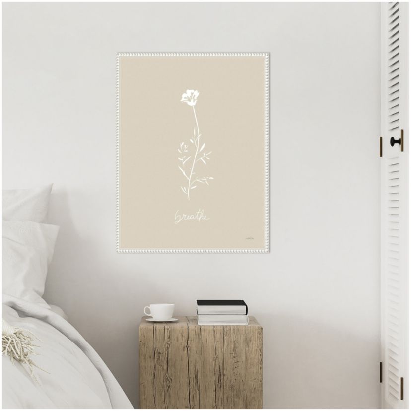 Delicate Wildflowers IV Framed Canvas Wall Art Print