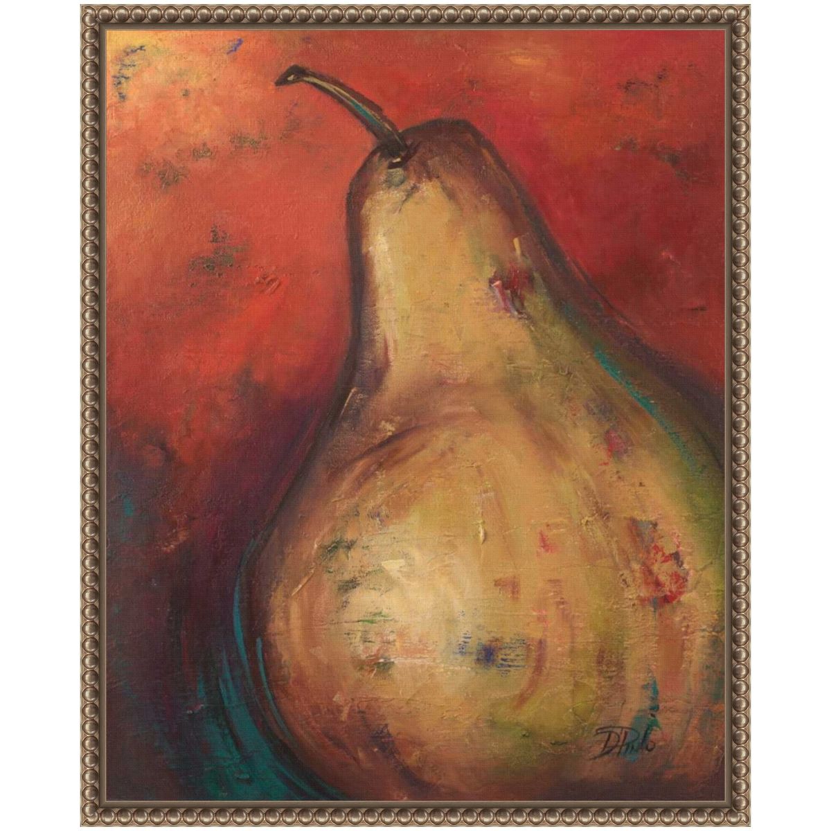 Pear II Framed Canvas Wall Art Print