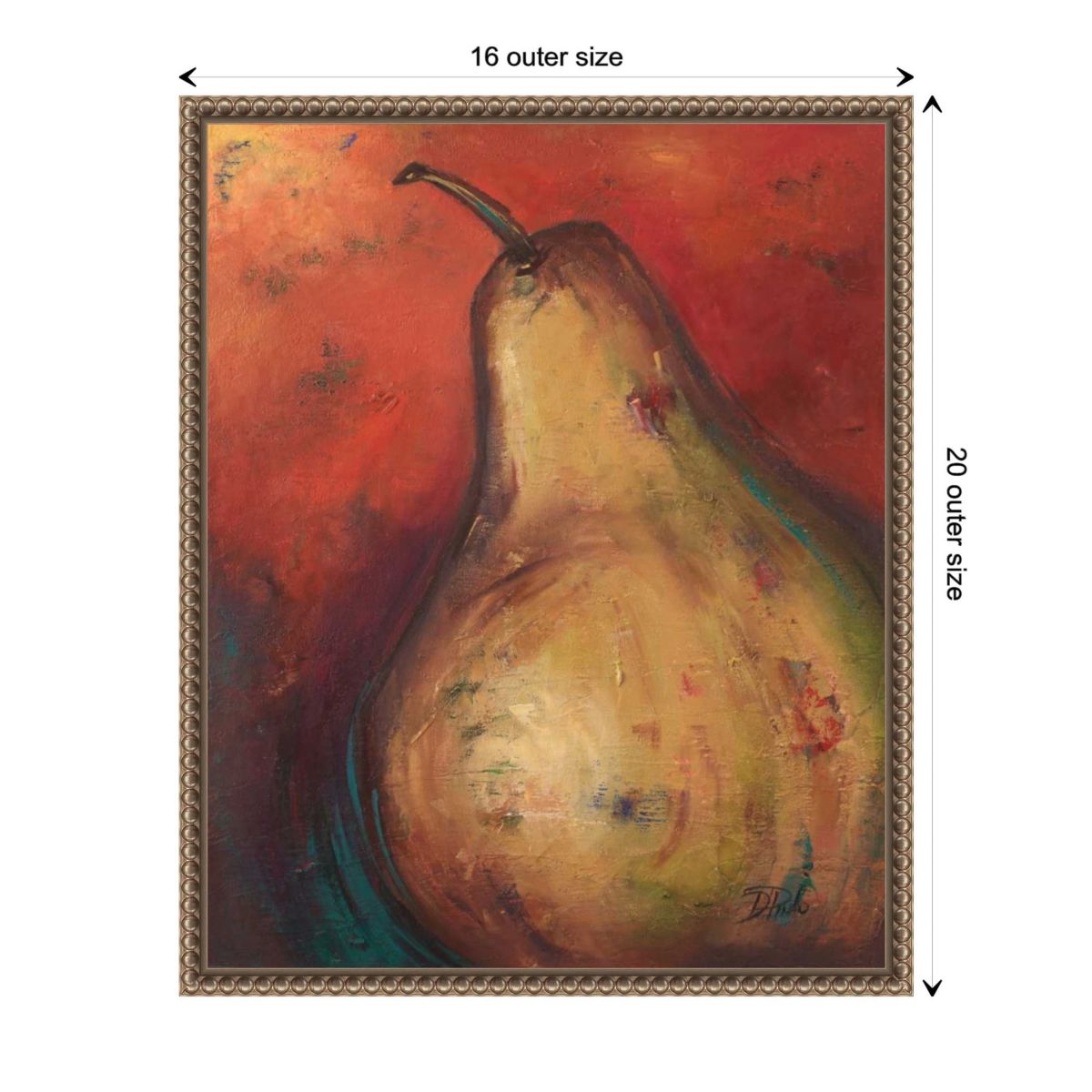 Pear II Framed Canvas Wall Art Print