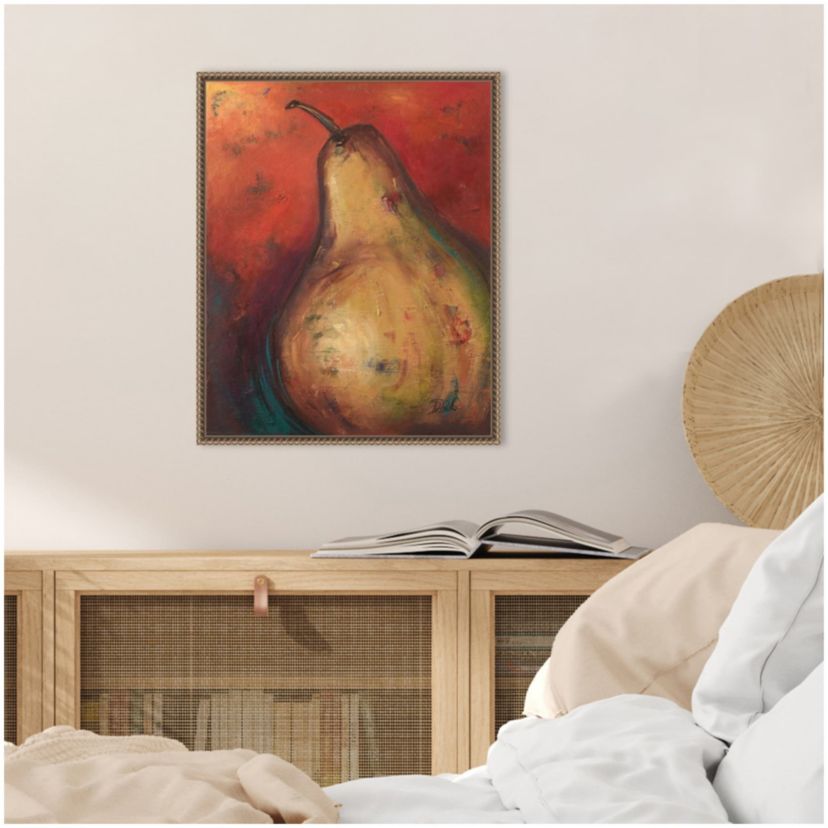 Pear II Framed Canvas Wall Art Print