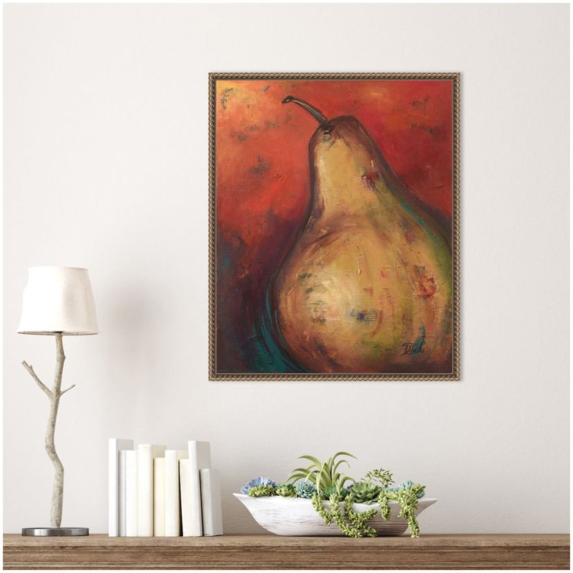 Pear II Framed Canvas Wall Art Print