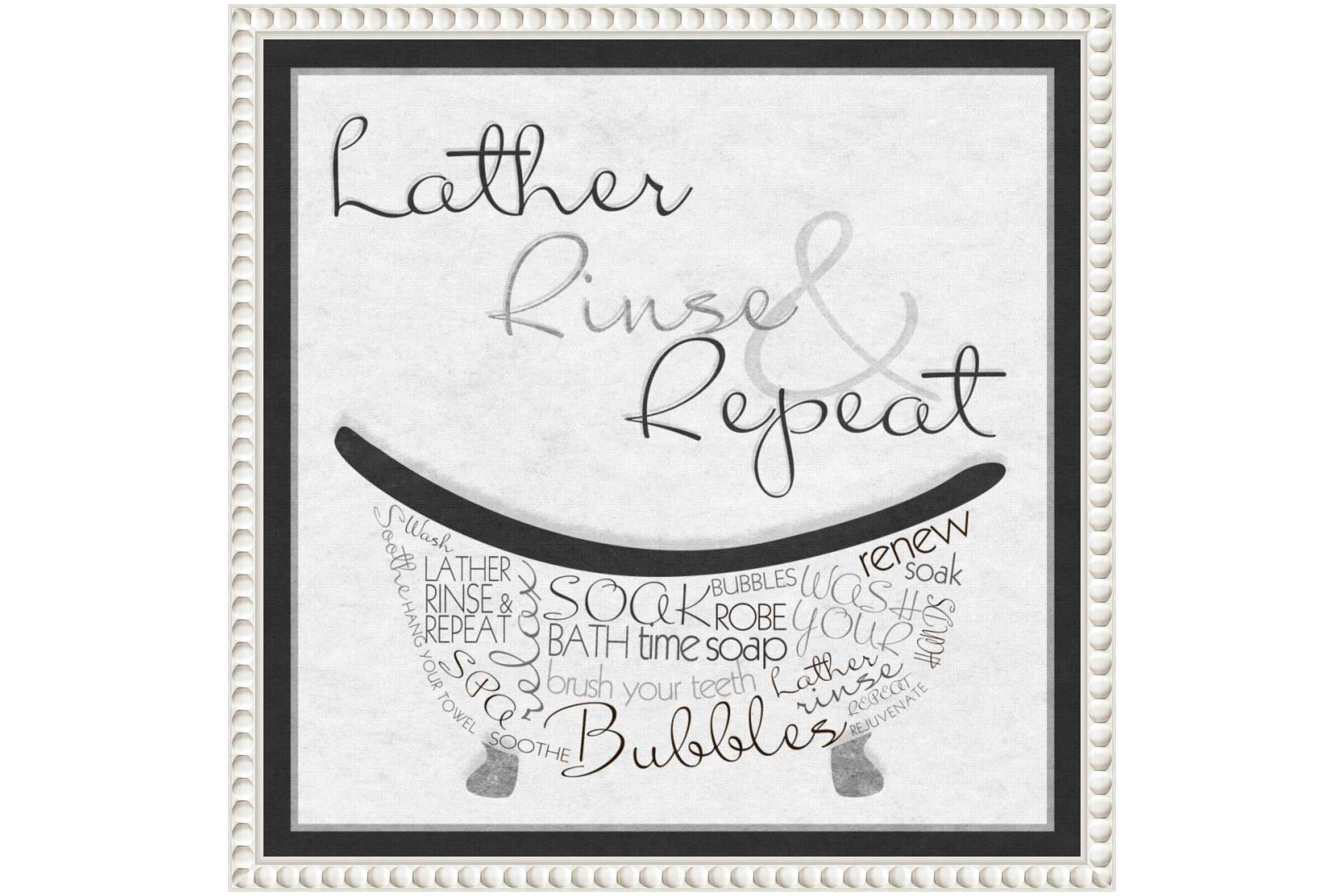 Bath Time I Framed Canvas Wall Art Print