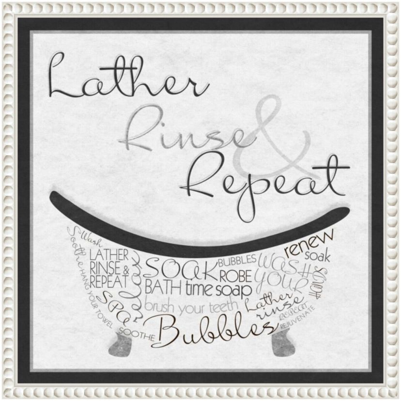 Bath Time I Framed Canvas Wall Art Print