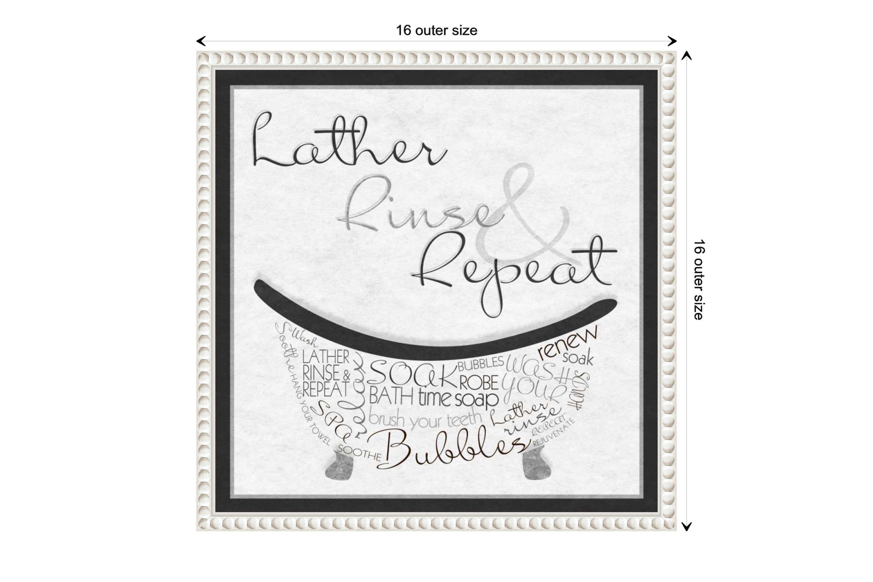 Bath Time I Framed Canvas Wall Art Print