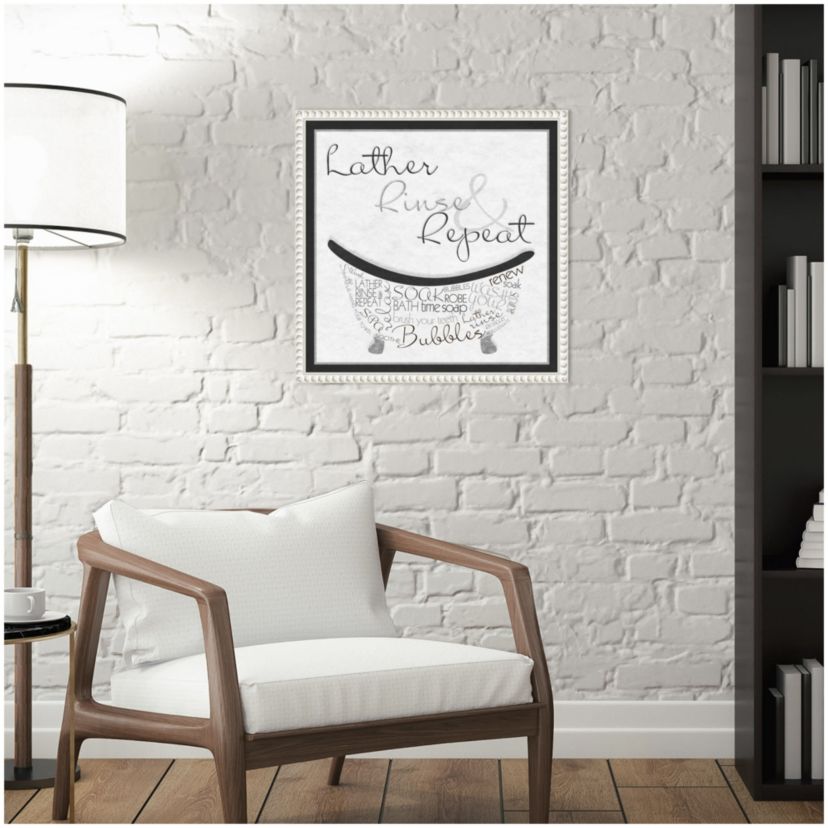 Bath Time I Framed Canvas Wall Art Print