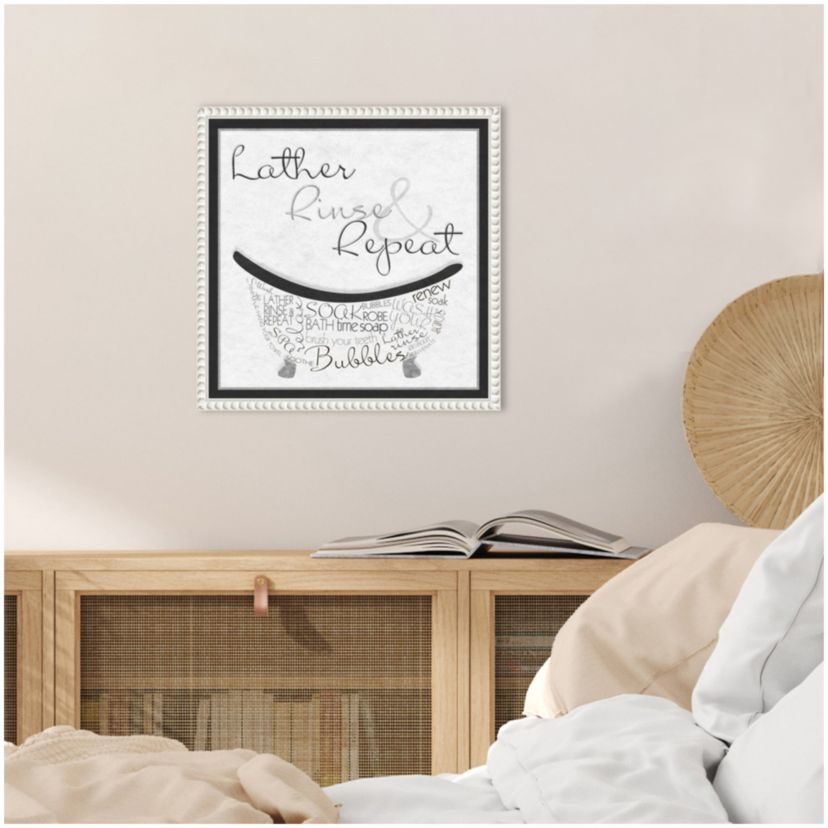 Bath Time I Framed Canvas Wall Art Print