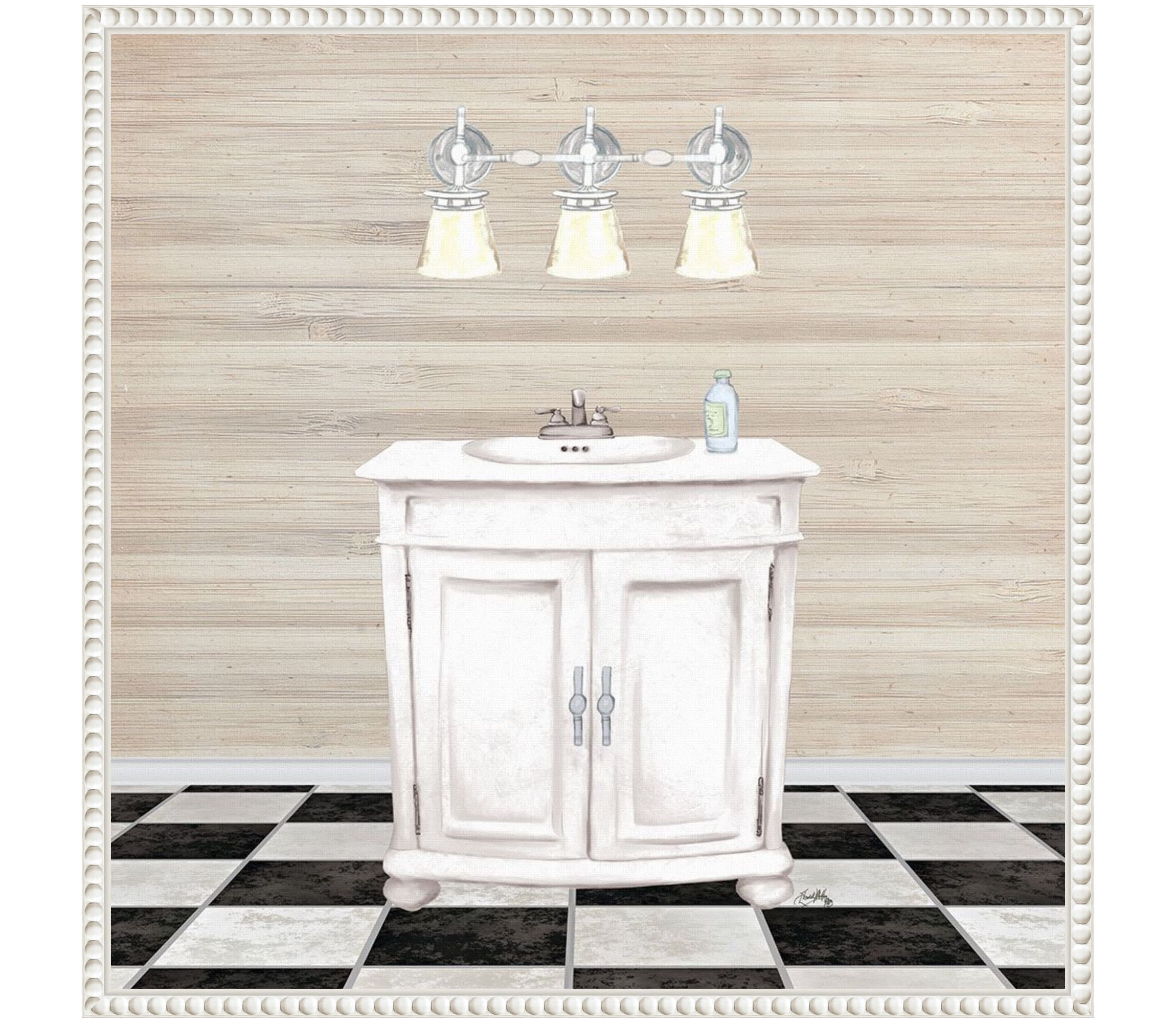 Bathroom II Framed Canvas Wall Art Print