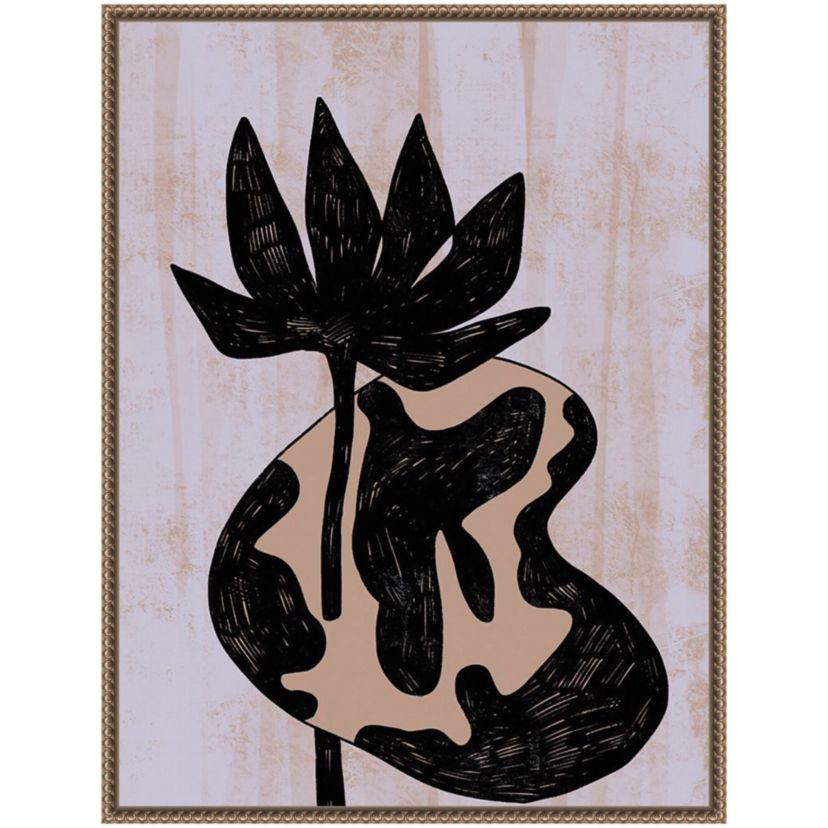 Flower in Vase Framed Canvas Wall Art Print