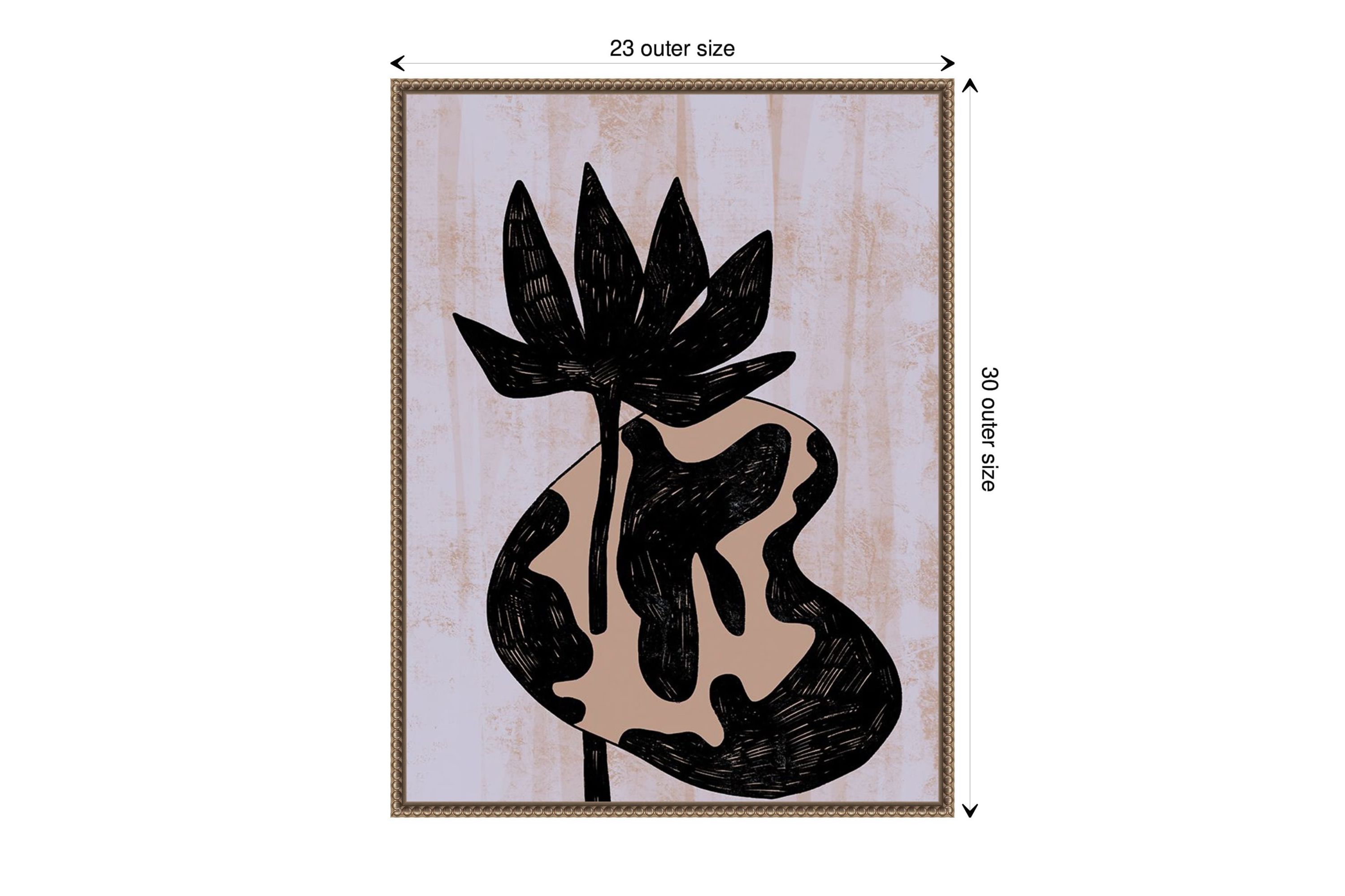 Flower in Vase Framed Canvas Wall Art Print