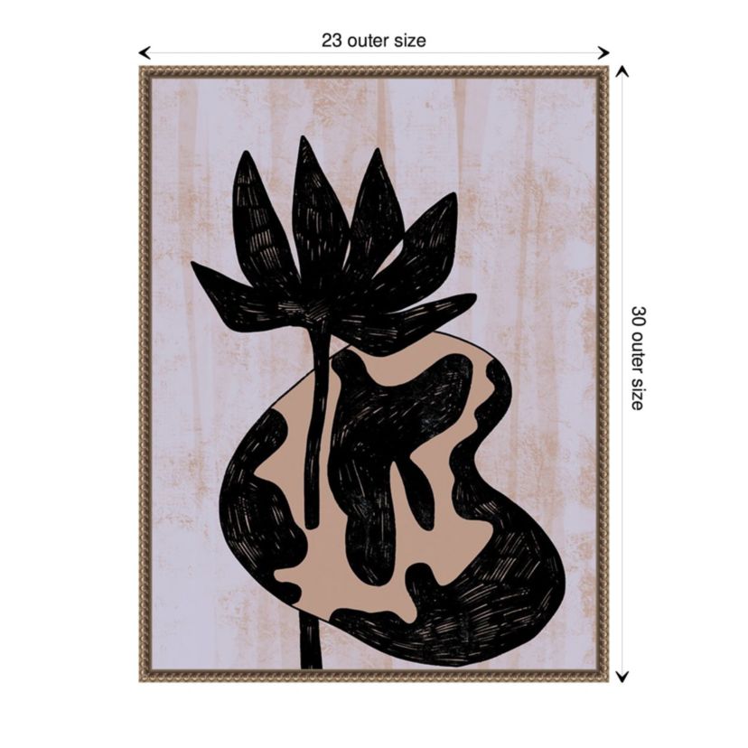 Flower in Vase Framed Canvas Wall Art Print