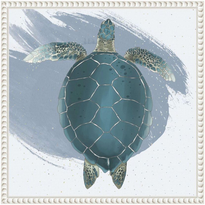 Sea Turtle Framed Canvas Wall Art Print