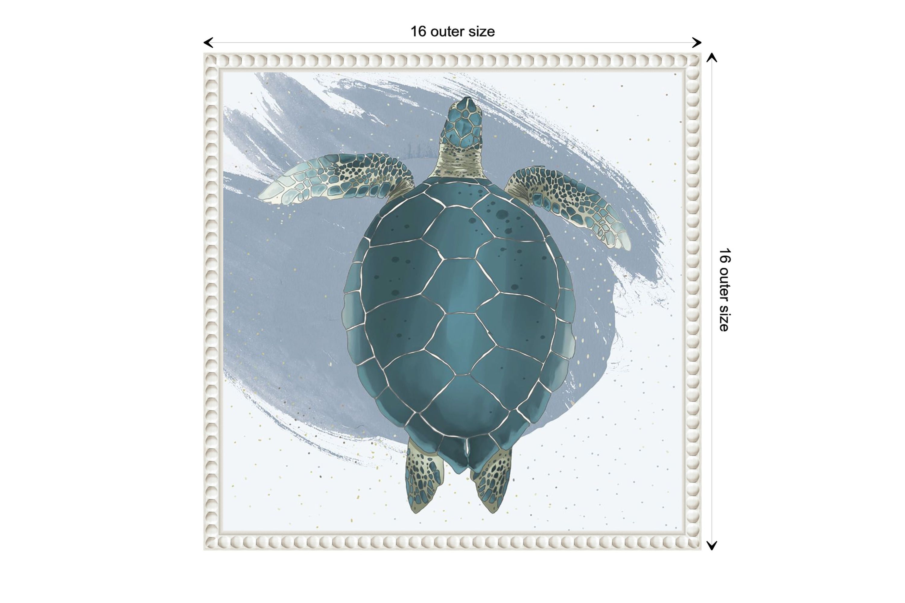 Sea Turtle Framed Canvas Wall Art Print