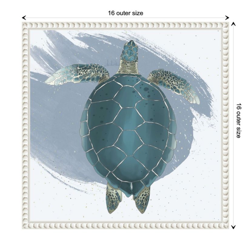 Sea Turtle Framed Canvas Wall Art Print